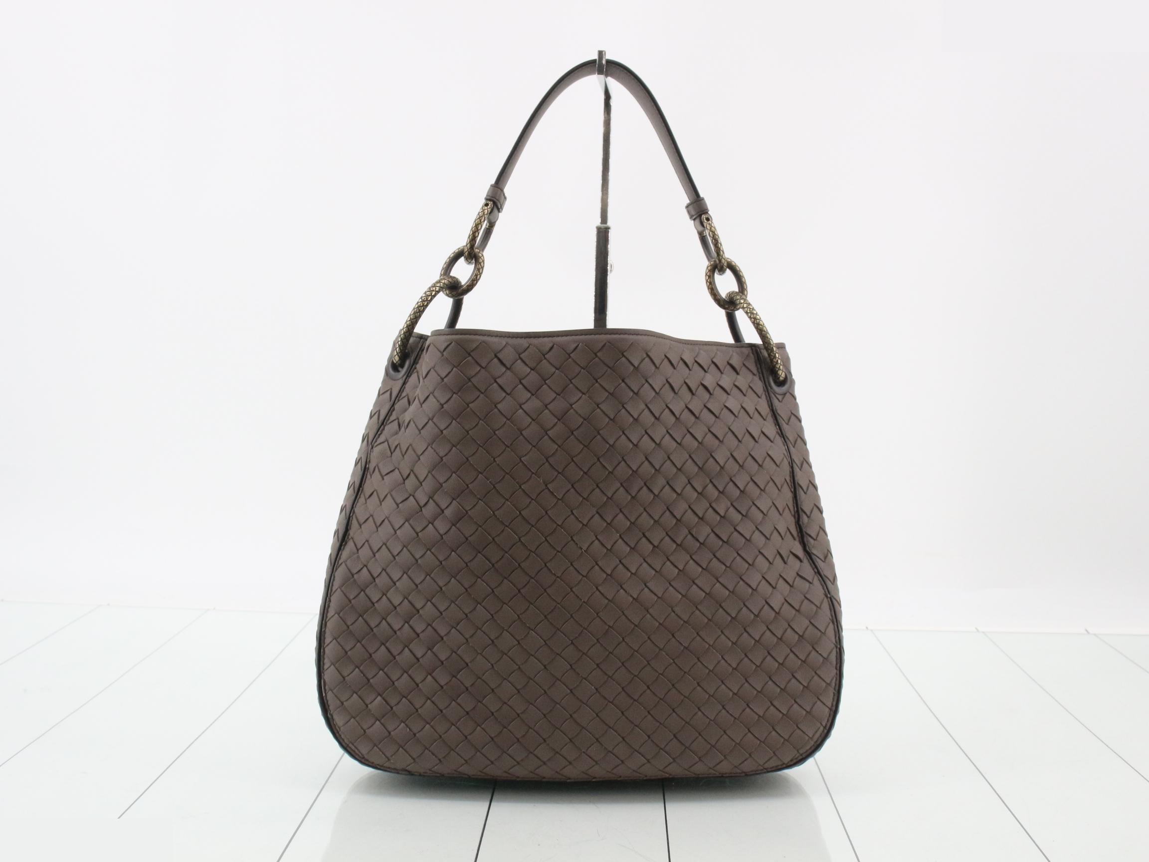Intrecciato Leather Shoulder Bag — view 2