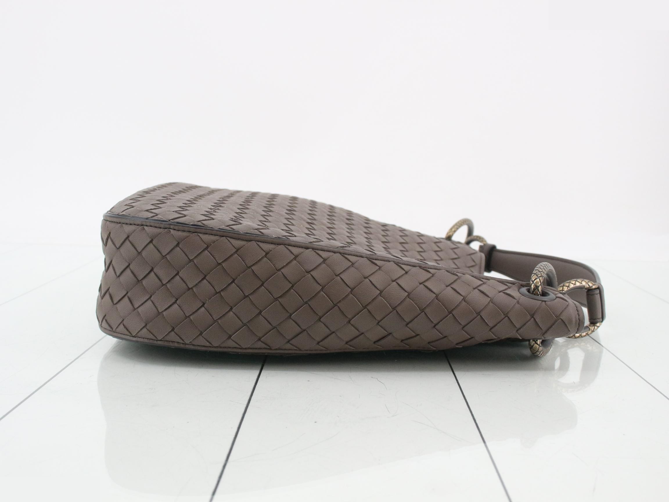 Intrecciato Leather Shoulder Bag — view 3