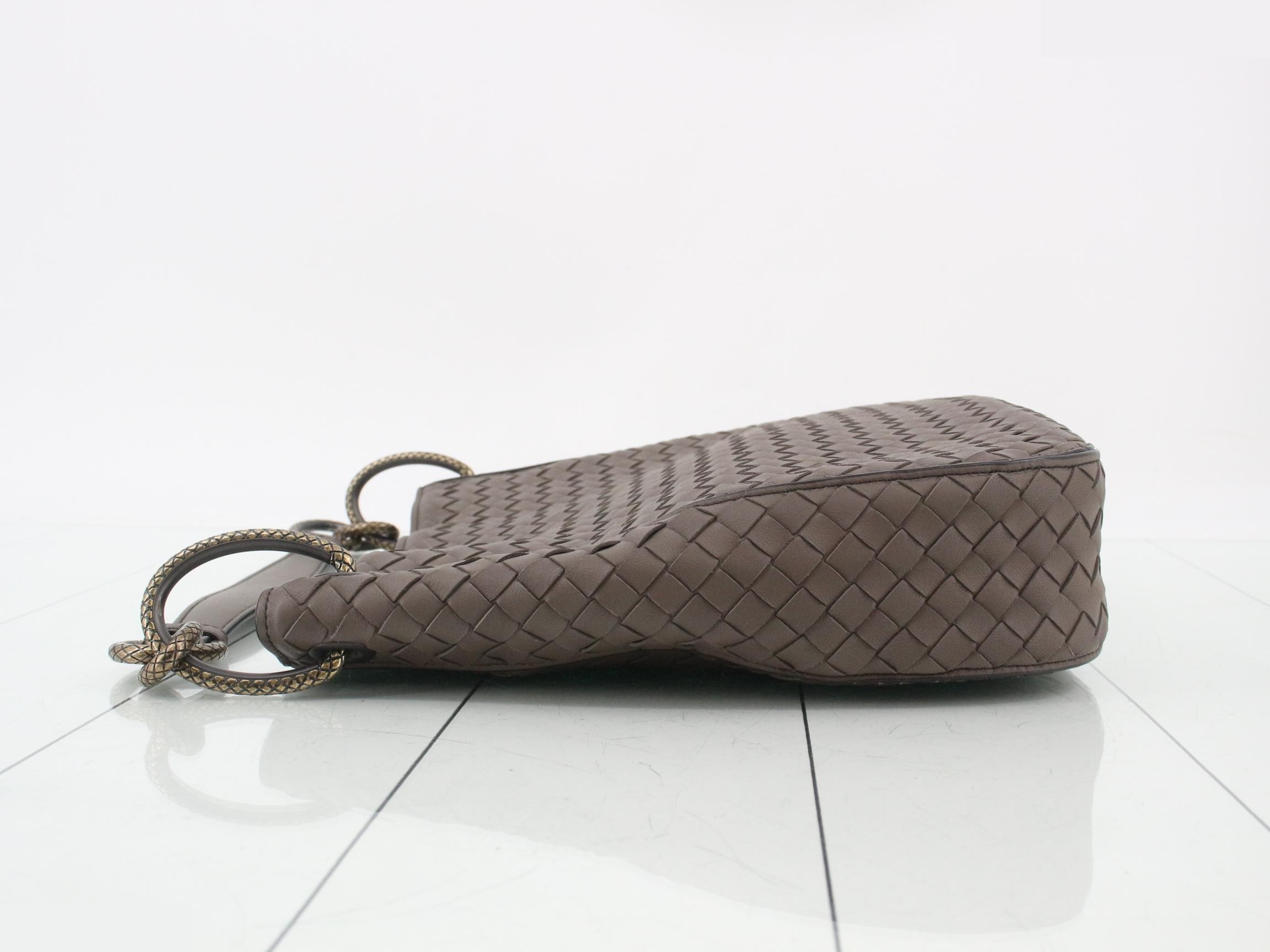 Intrecciato Leather Shoulder Bag — view 4