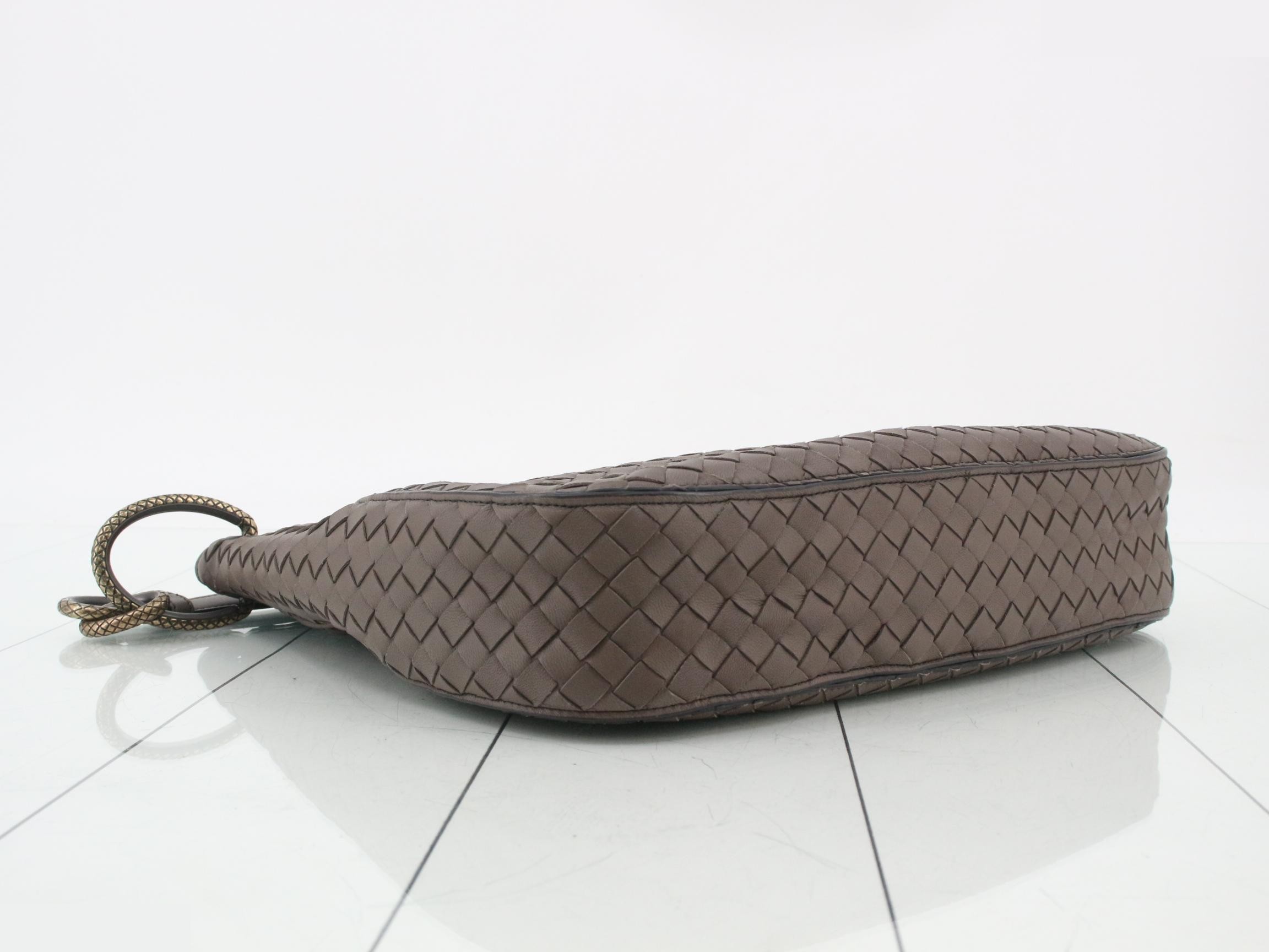 Intrecciato Leather Shoulder Bag — view 5