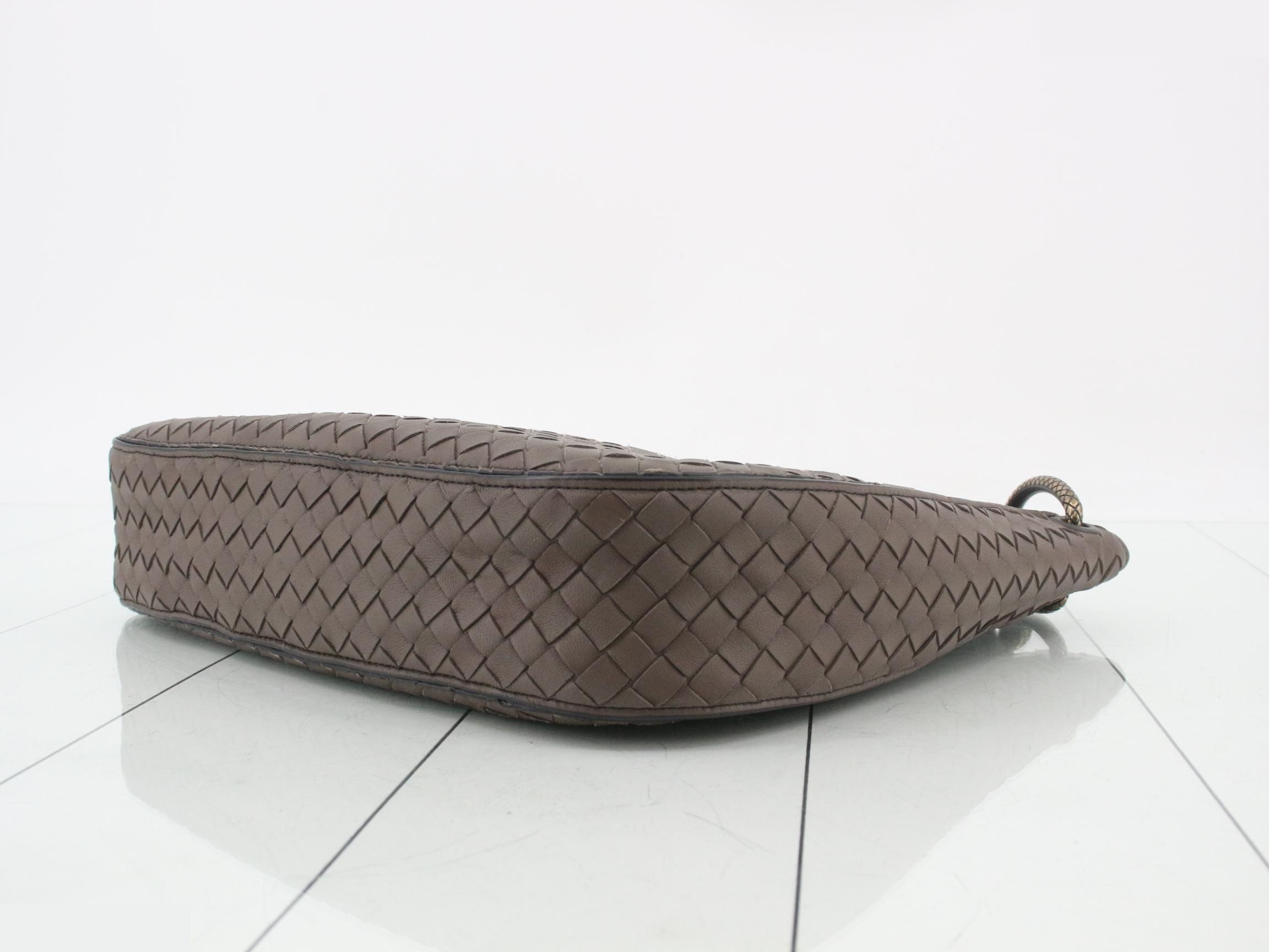 Intrecciato Leather Shoulder Bag — view 6
