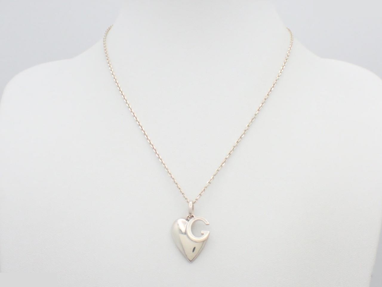 Heart necklace, 925 sterling silver, 8.7g, chain approximately 40cm — view 3