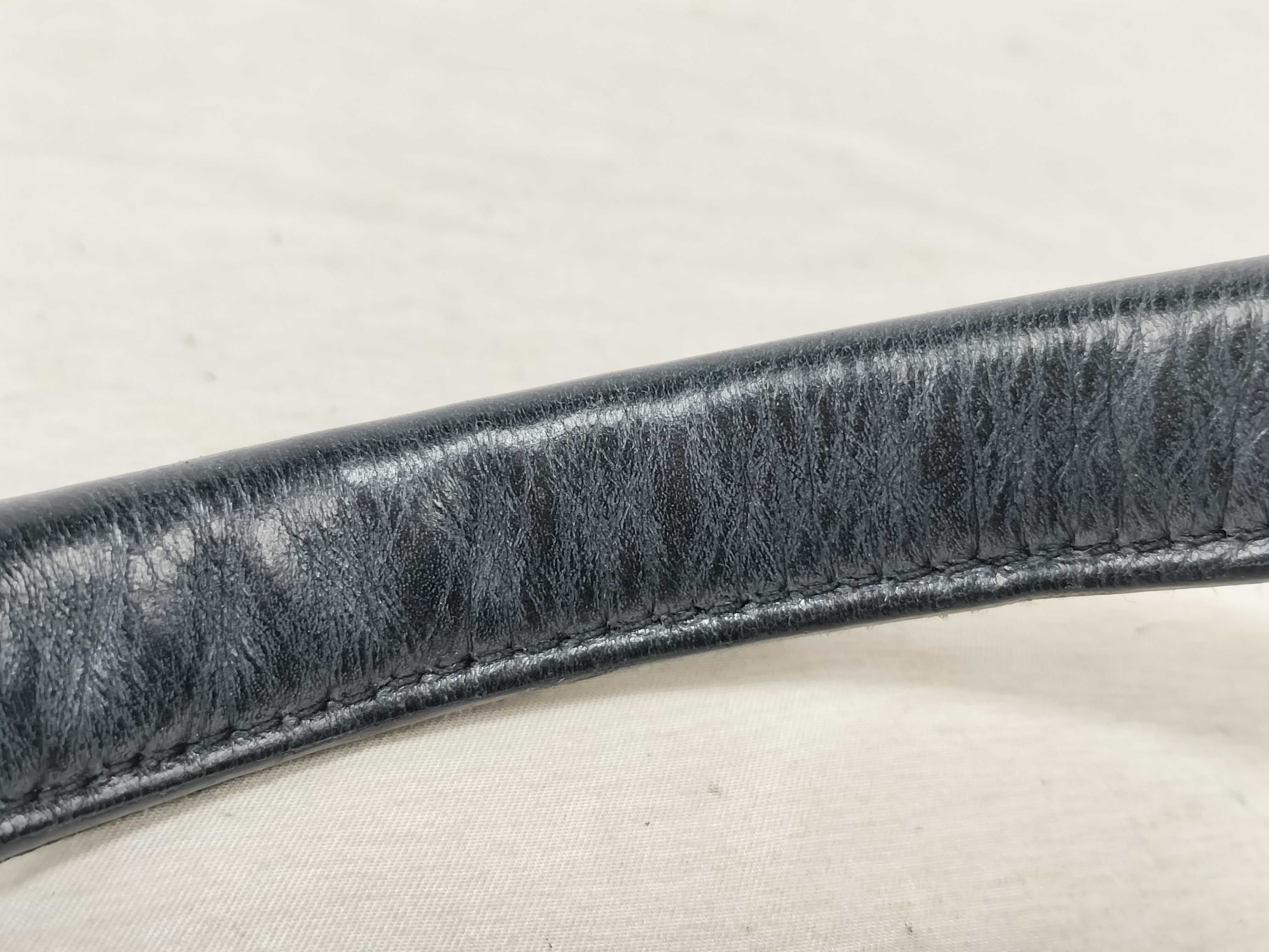 Navy Cabas Canvas x Leather Handbag, Black x Beige, 339933 — view 15