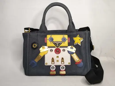 Canapa Canvas 2-Way Handbag, Black, 1BG439 (Handbag)