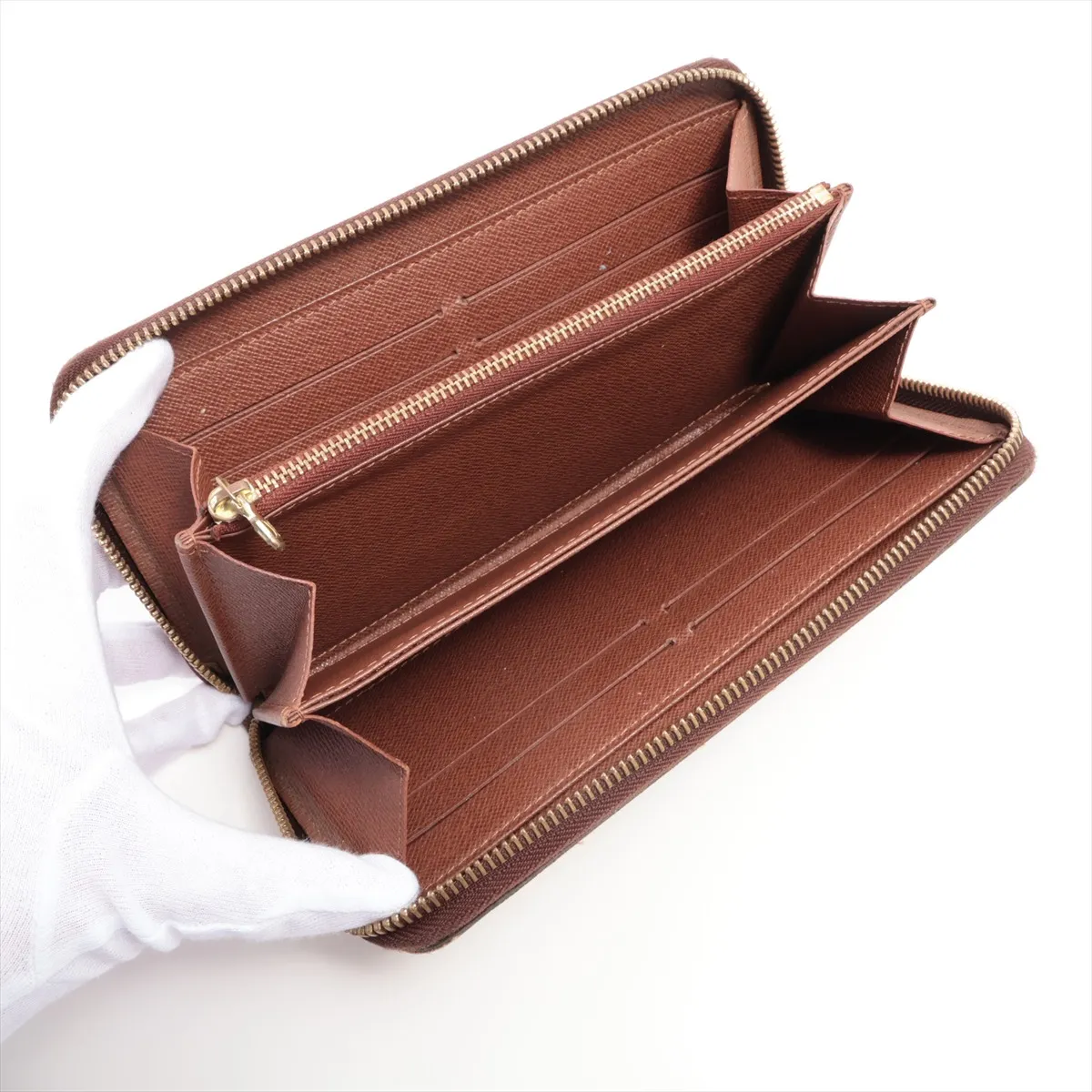 Monogram Rose Zippy Wallet M93759 CA0089 Brown Round Zip Wallet — view 3