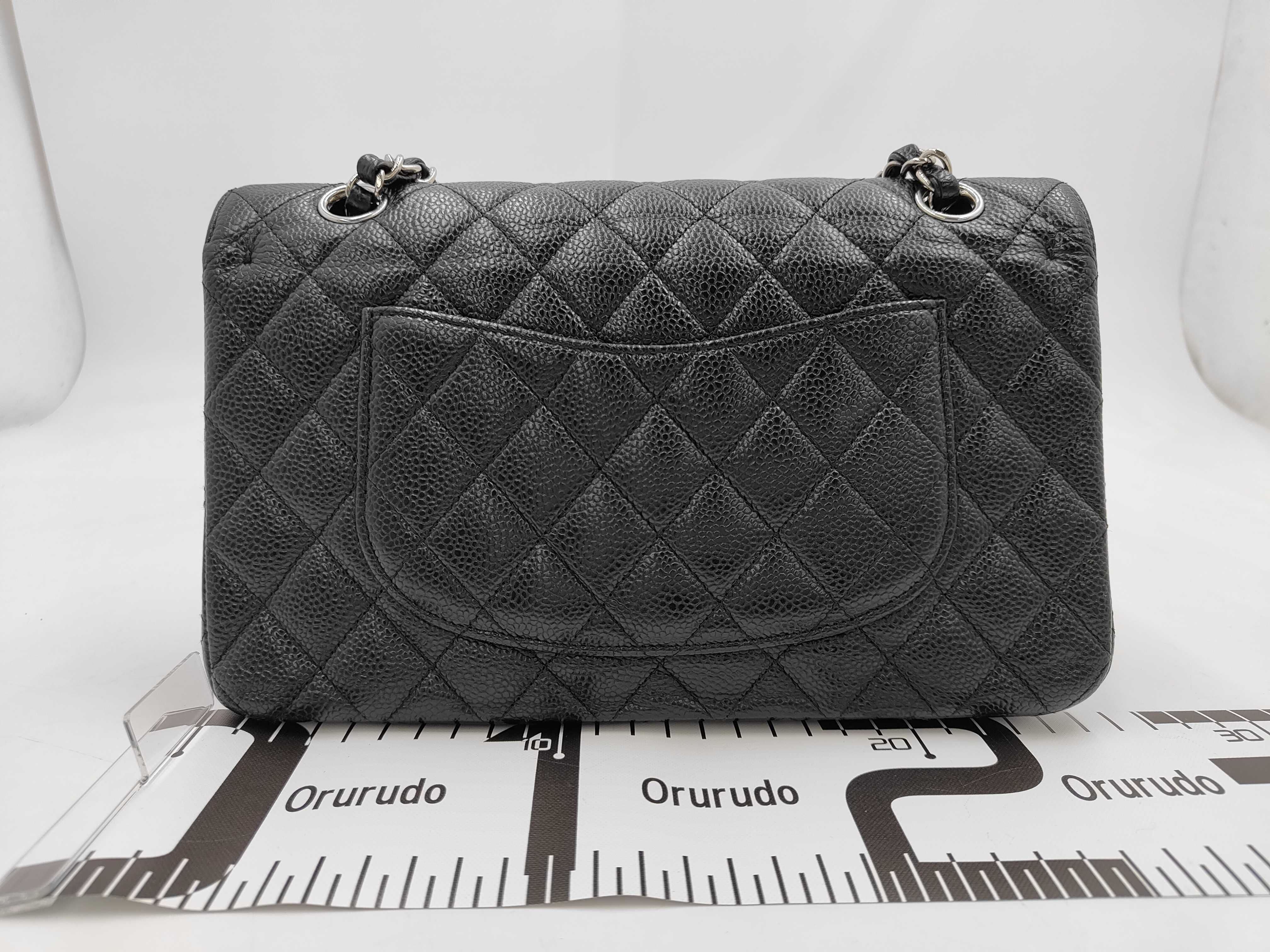 Caviar Skin Matelassé Double Flap Shoulder Bag — view 2