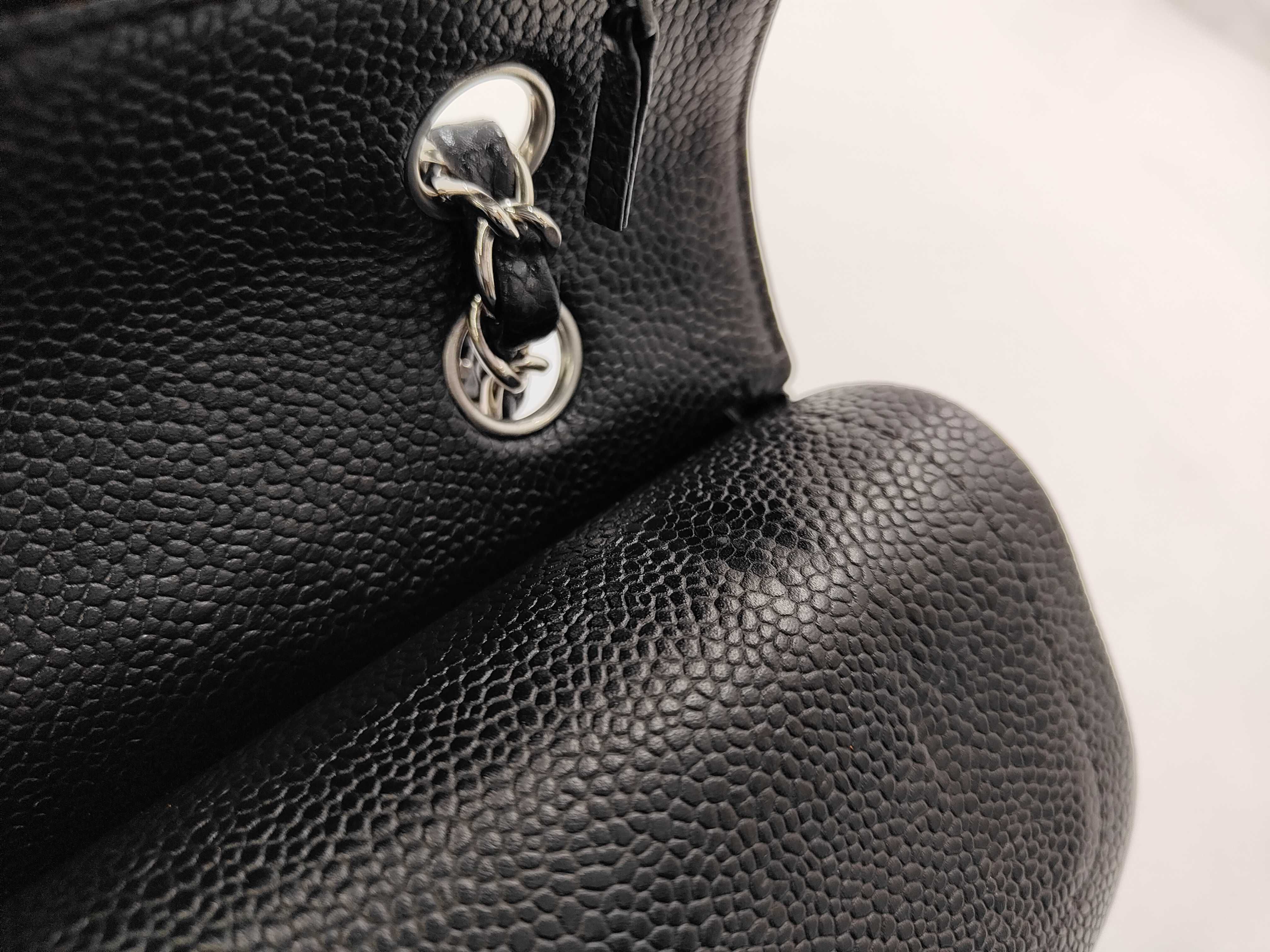 Caviar Skin Matelassé Double Flap Shoulder Bag — view 13