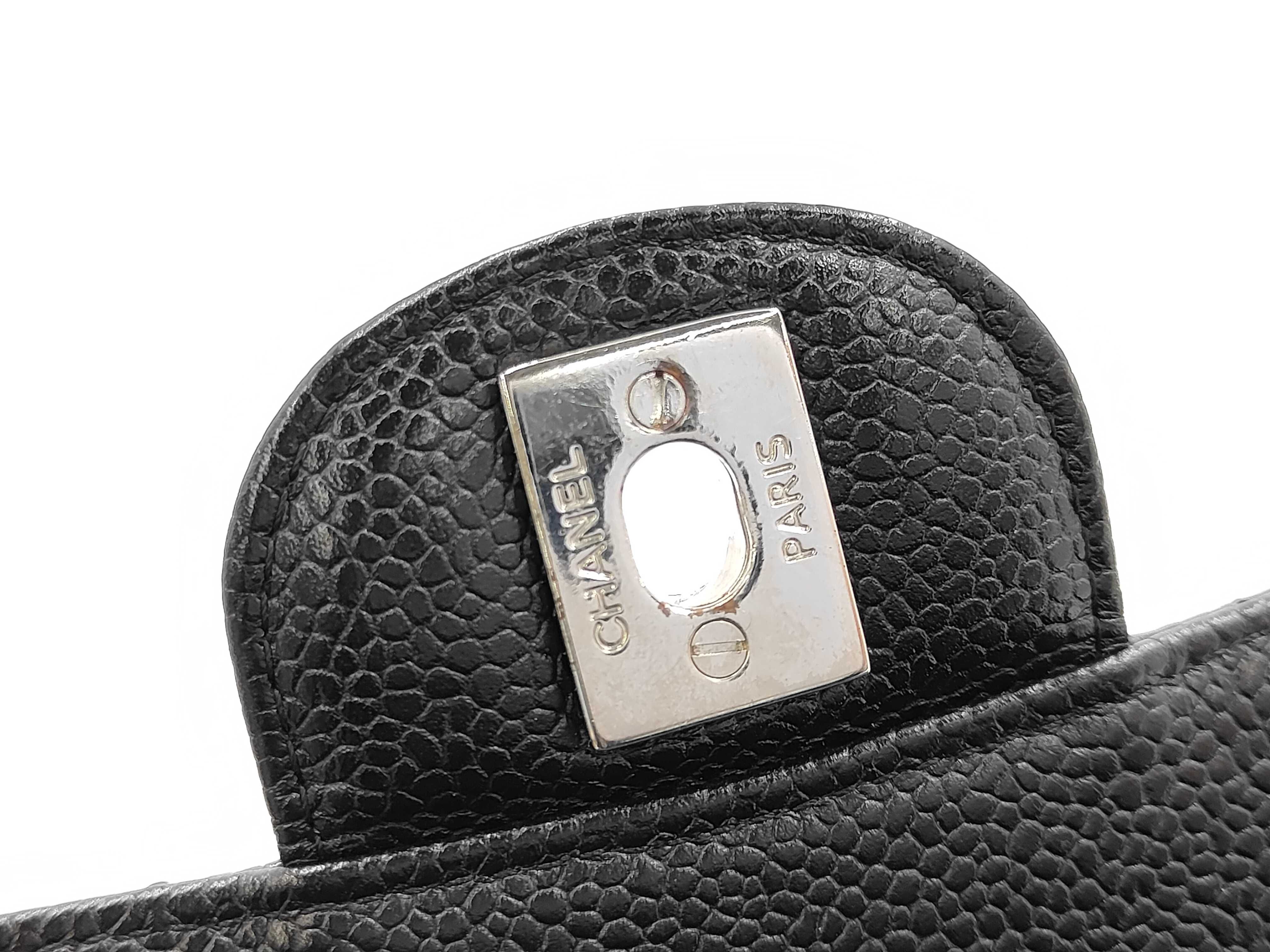 Caviar Skin Matelassé Double Flap Shoulder Bag — view 14