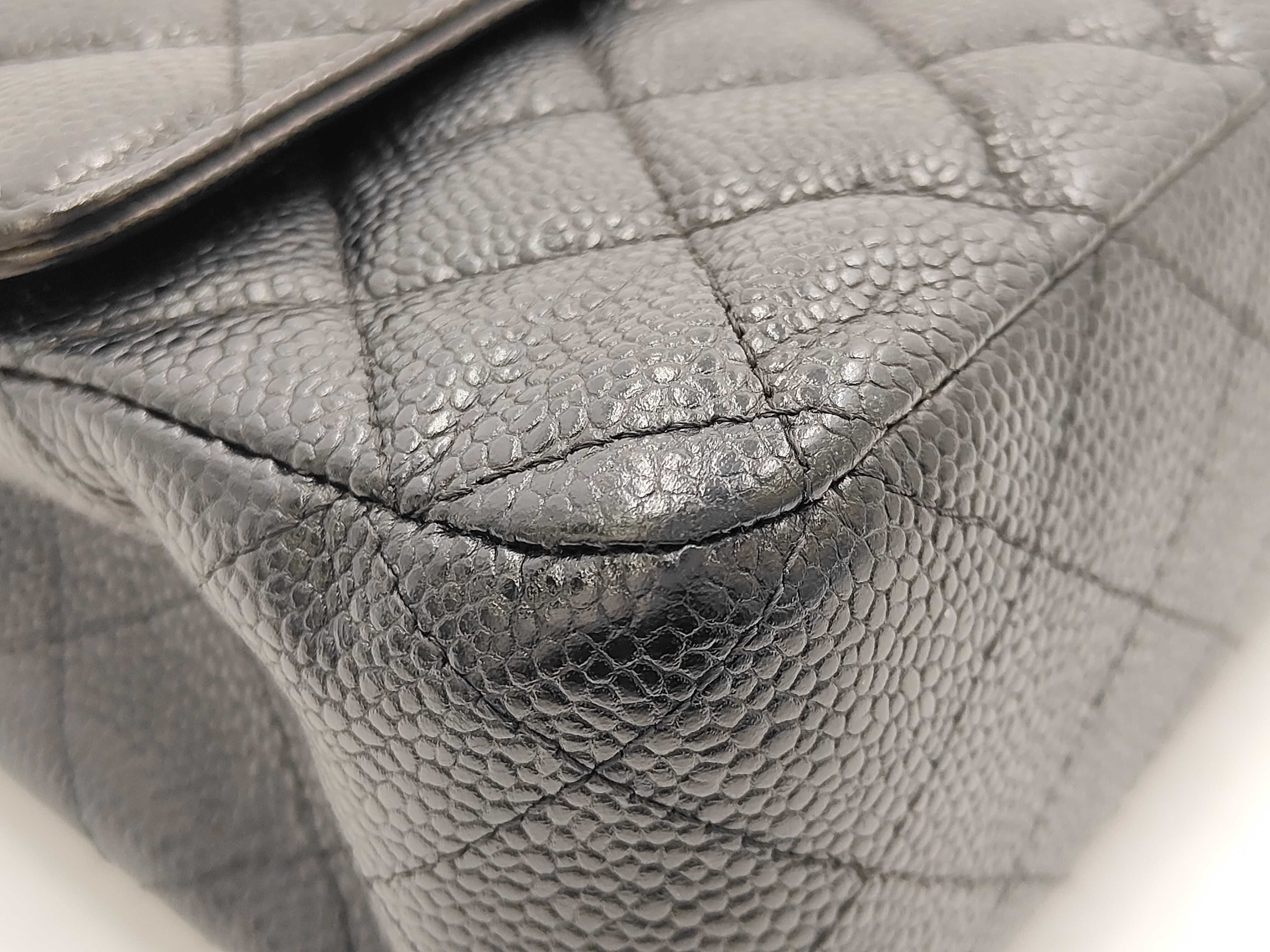 Caviar Skin Matelassé Double Flap Shoulder Bag — view 6