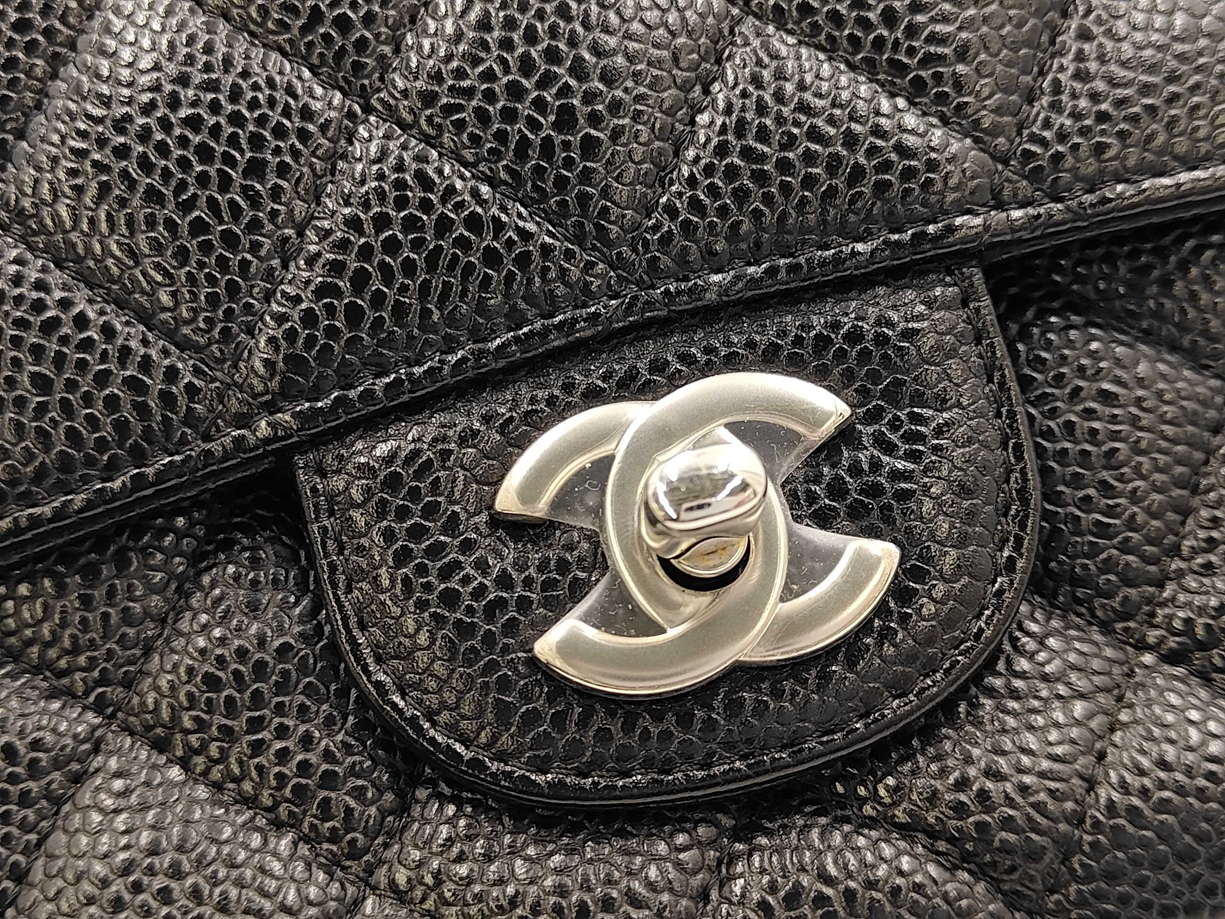 Caviar Skin Matelassé Double Flap Shoulder Bag — view 7