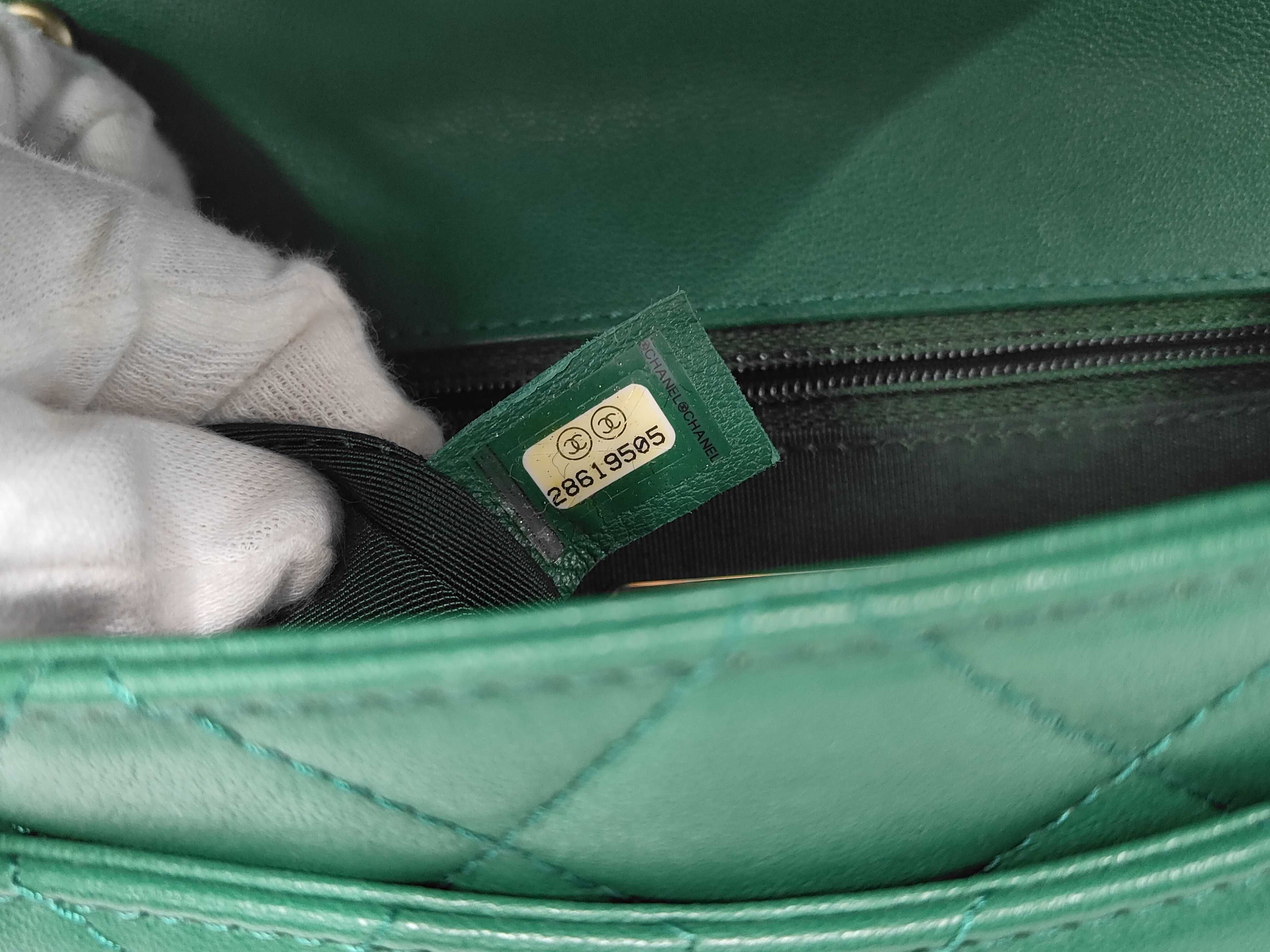 BAG CHANEL19 AS0967 CHAIN ​​TOP HANDLE 2WAY GREEN NO.28 W/ CARD 28619505 Handbag — view 12