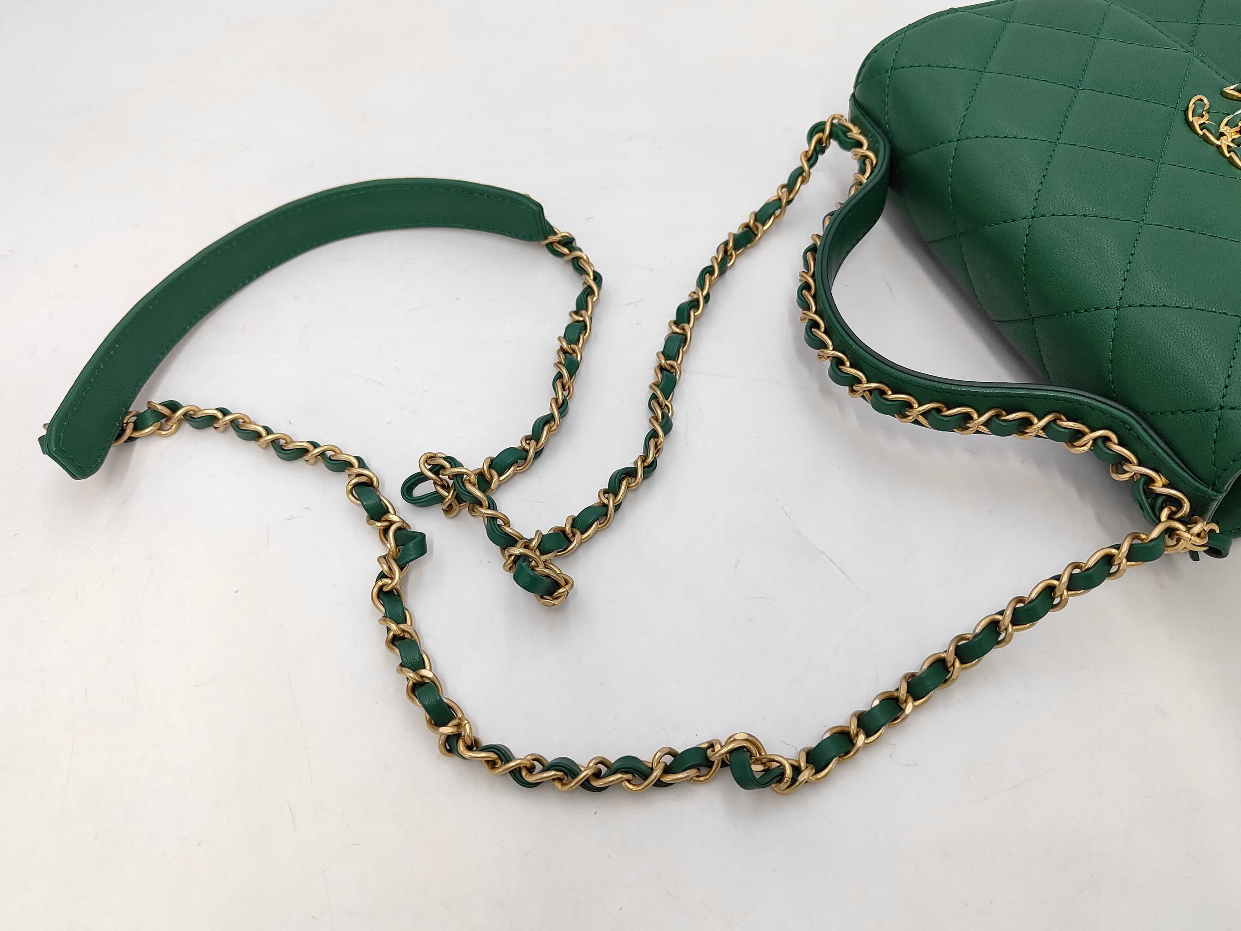 BAG CHANEL19 AS0967 CHAIN ​​TOP HANDLE 2WAY GREEN NO.28 W/ CARD 28619505 Handbag — view 3