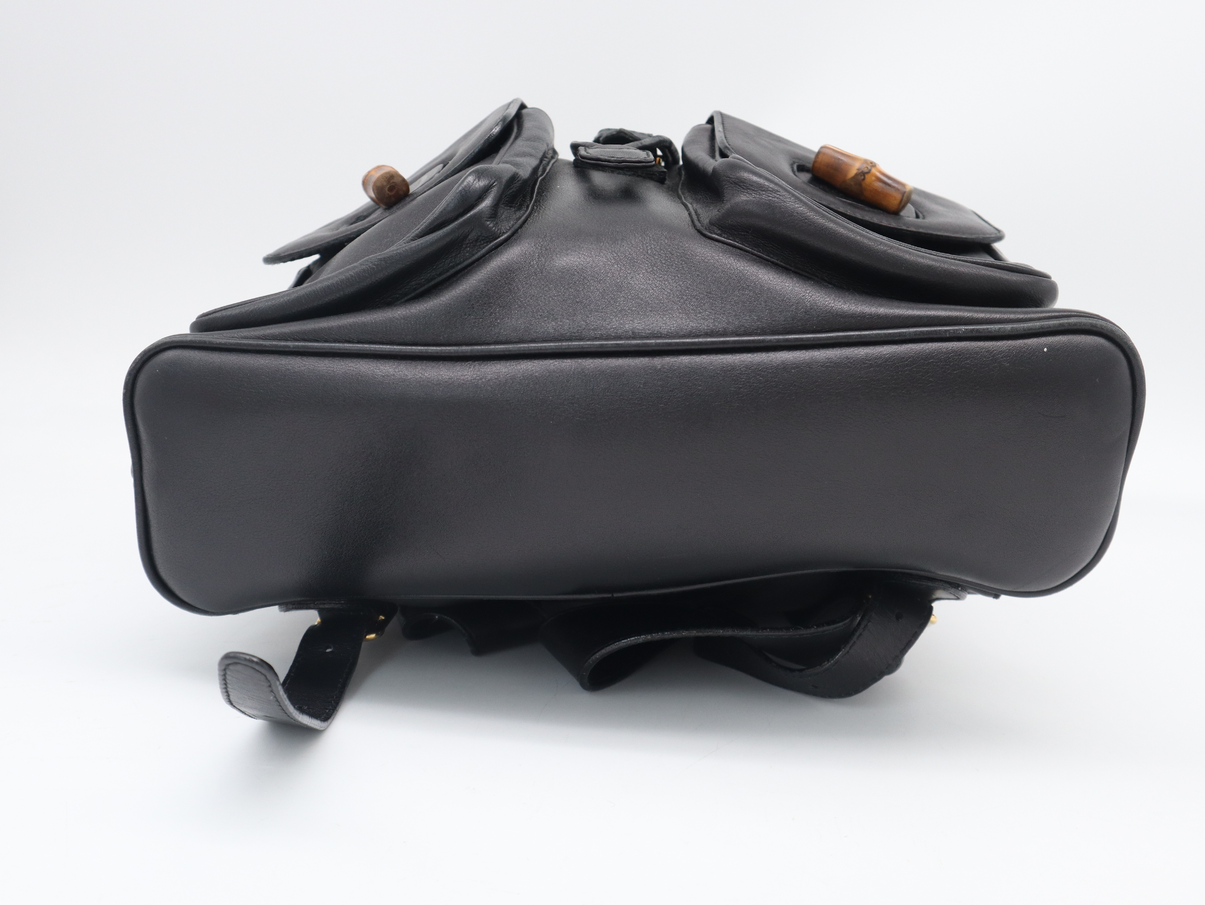 003.2050.0016 Bamboo Leather Black Backpack — view 5