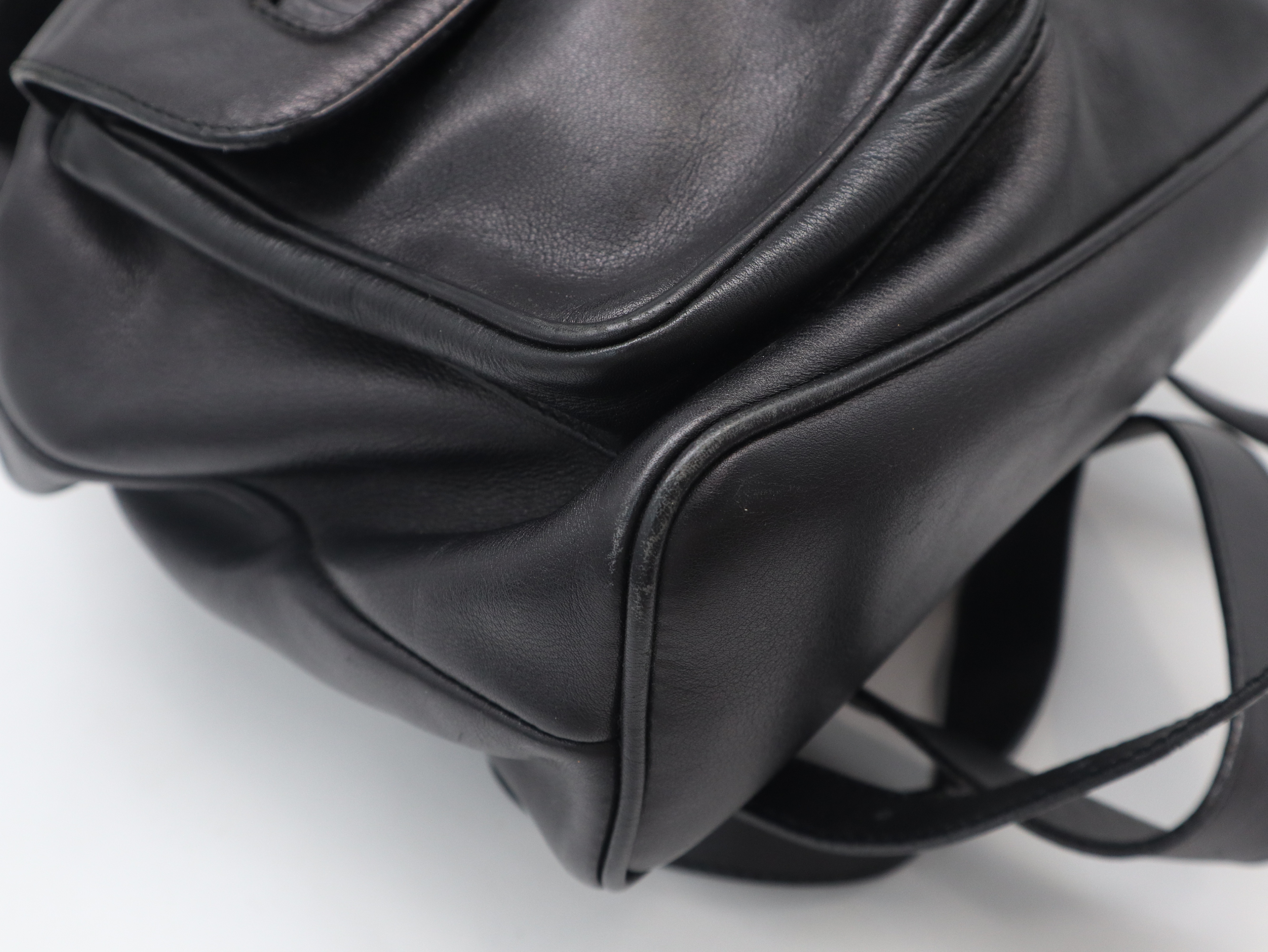 003.2050.0016 Bamboo Leather Black Backpack — view 7