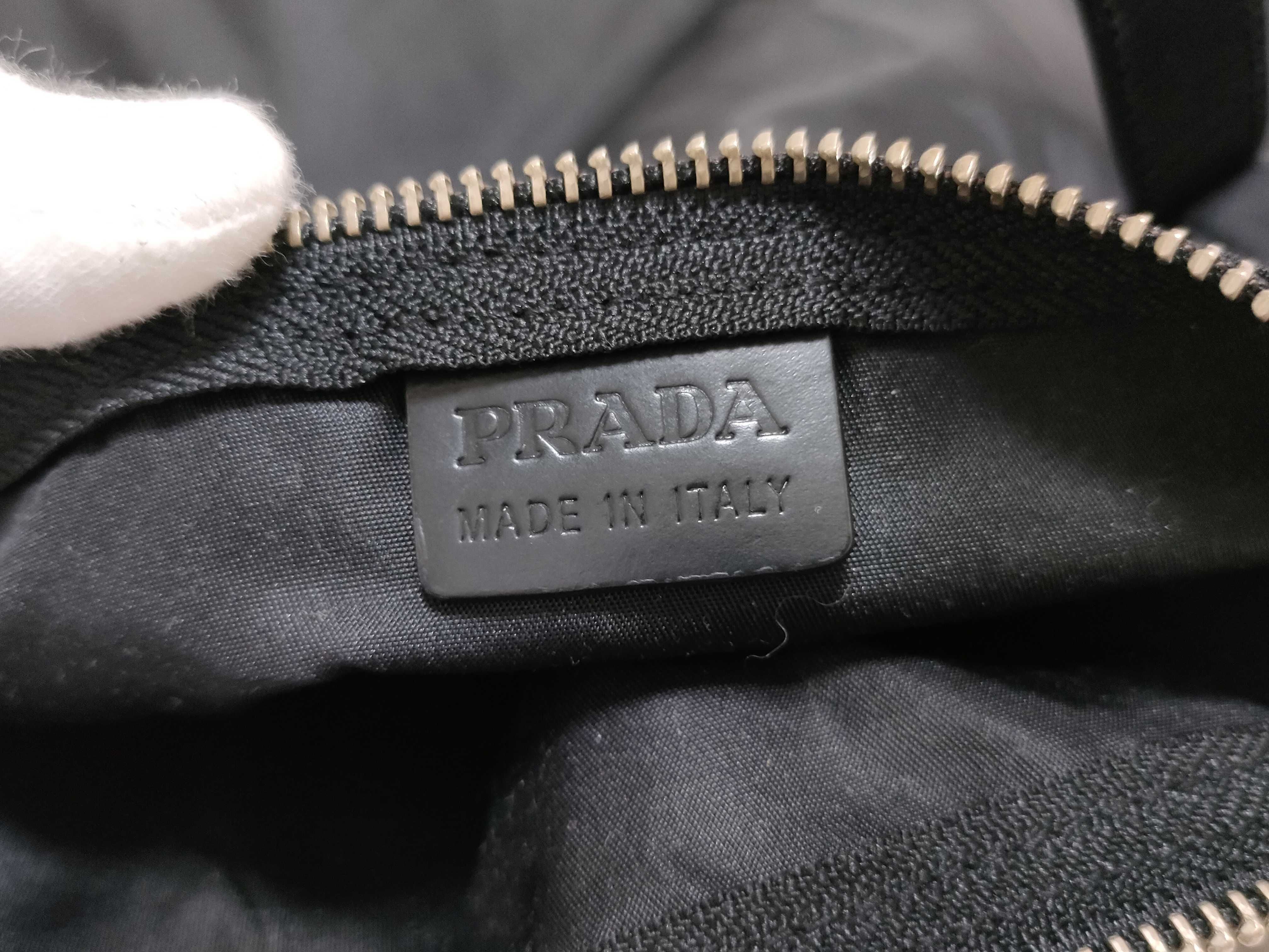 Nylon Mini Boston Tote Bag with Triangle Logo — view 11