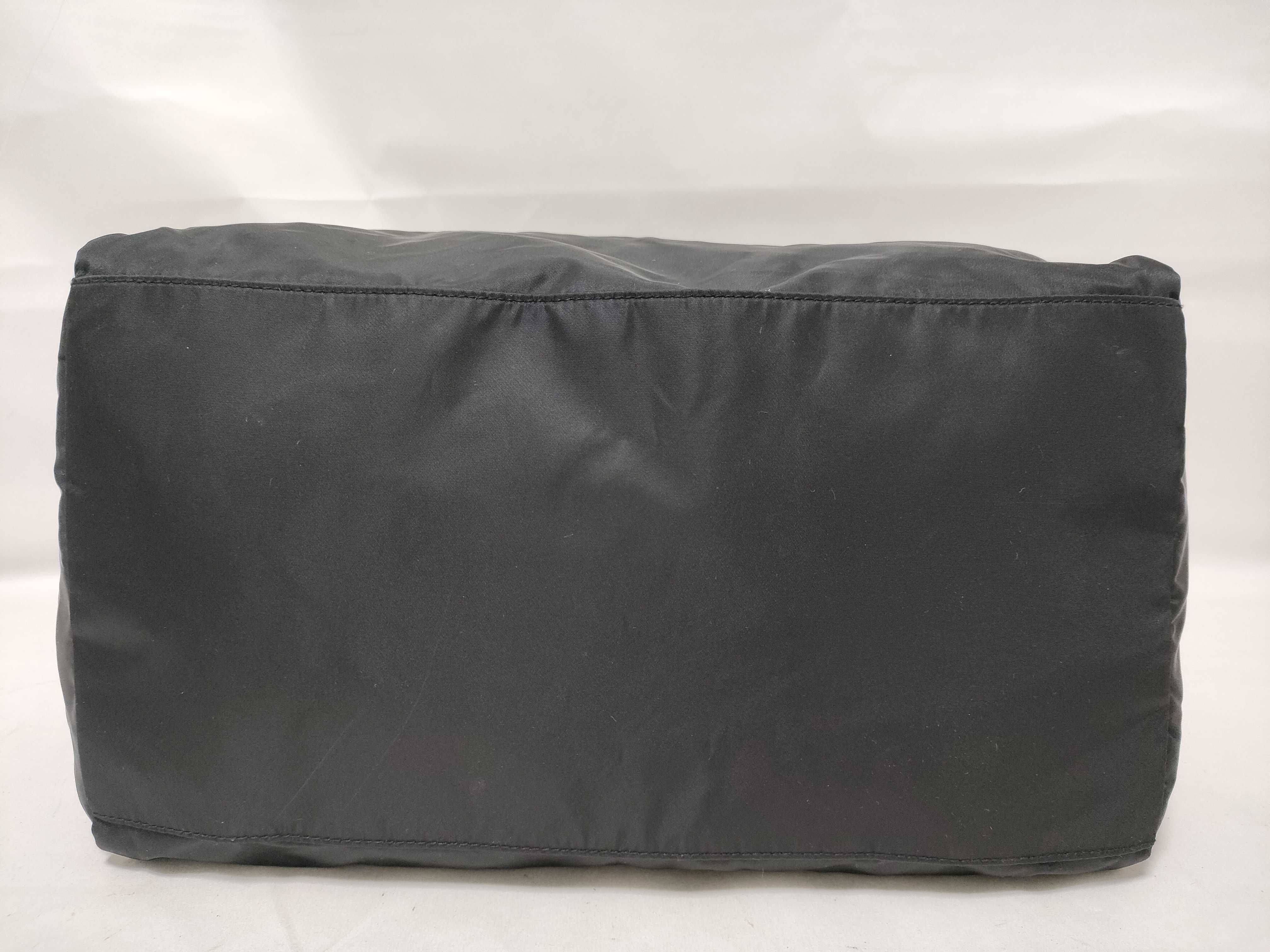 Nylon Mini Boston Tote Bag with Triangle Logo — view 7