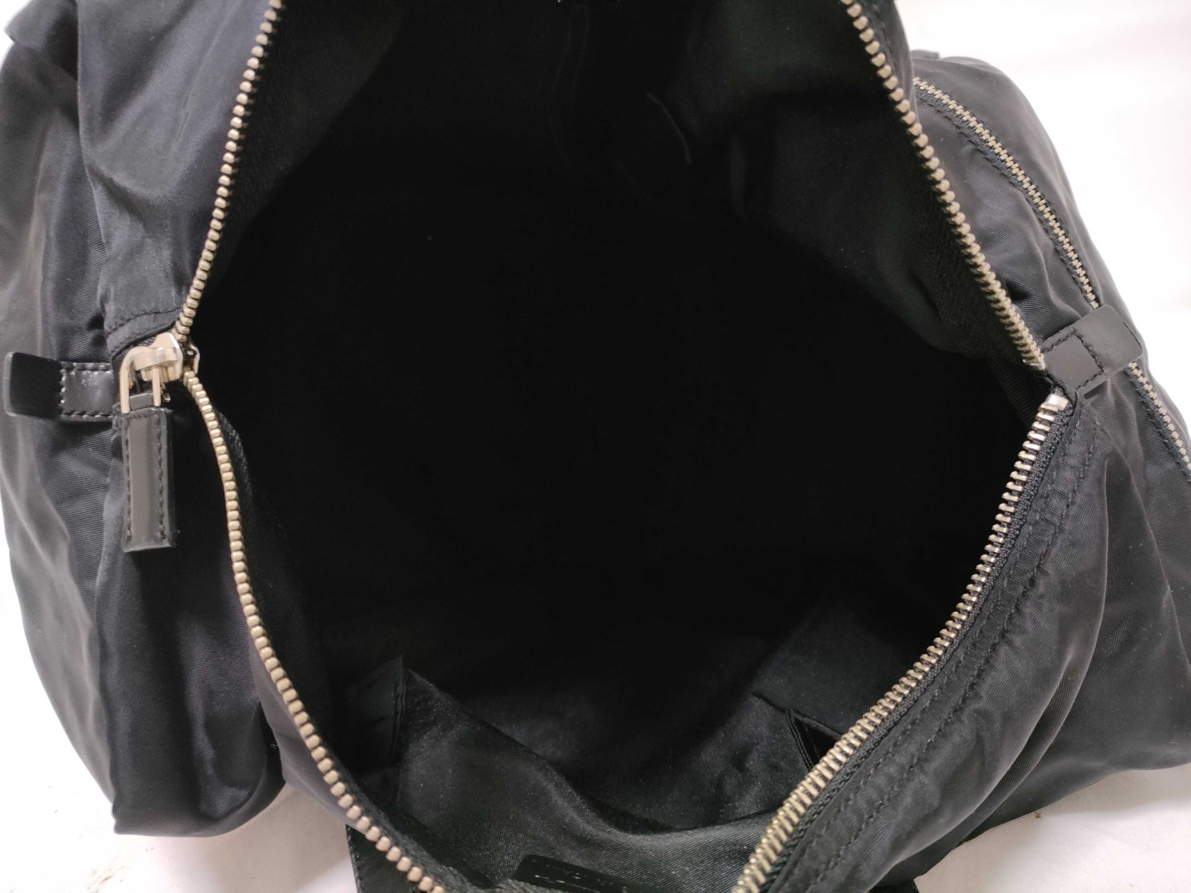 Nylon Mini Boston Tote Bag with Triangle Logo — view 10