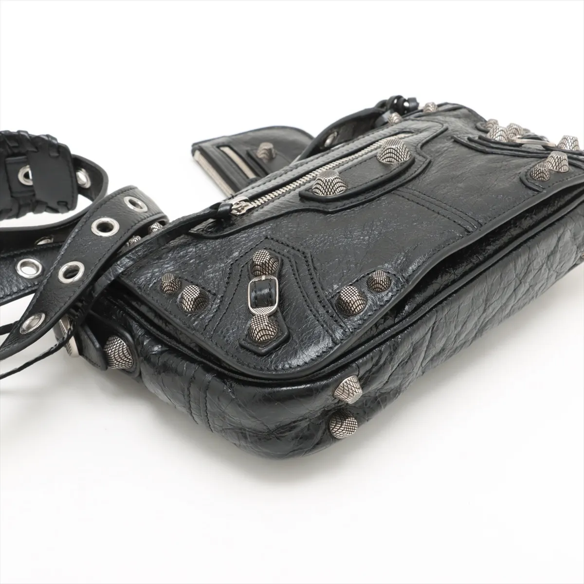 Luka Gour XS Leather Shoulder Bag Black 719082 — view 4