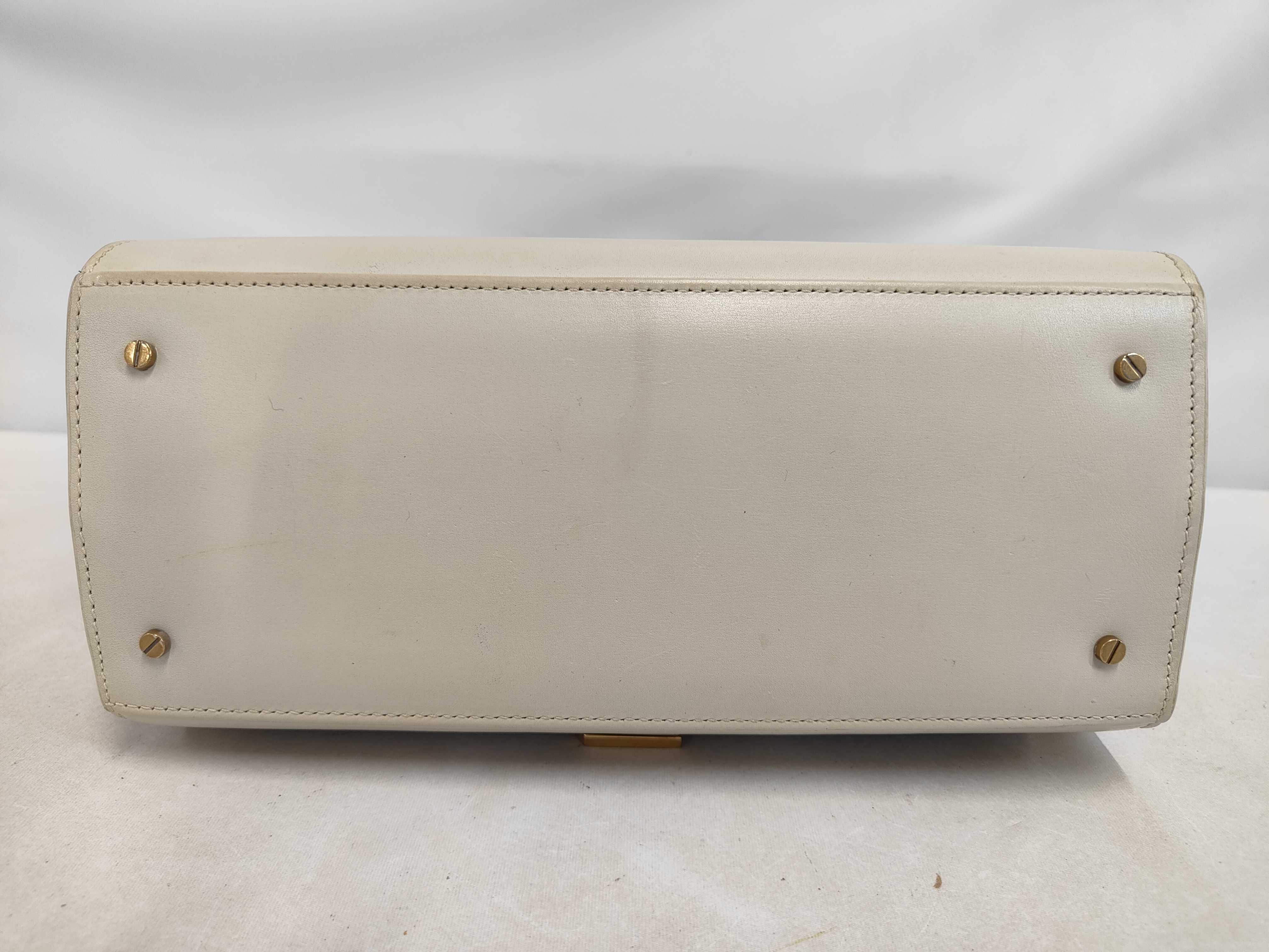 600185 Paris Cassandra Medium 2-way Shoulder Bag, Leather, Ivory — view 4