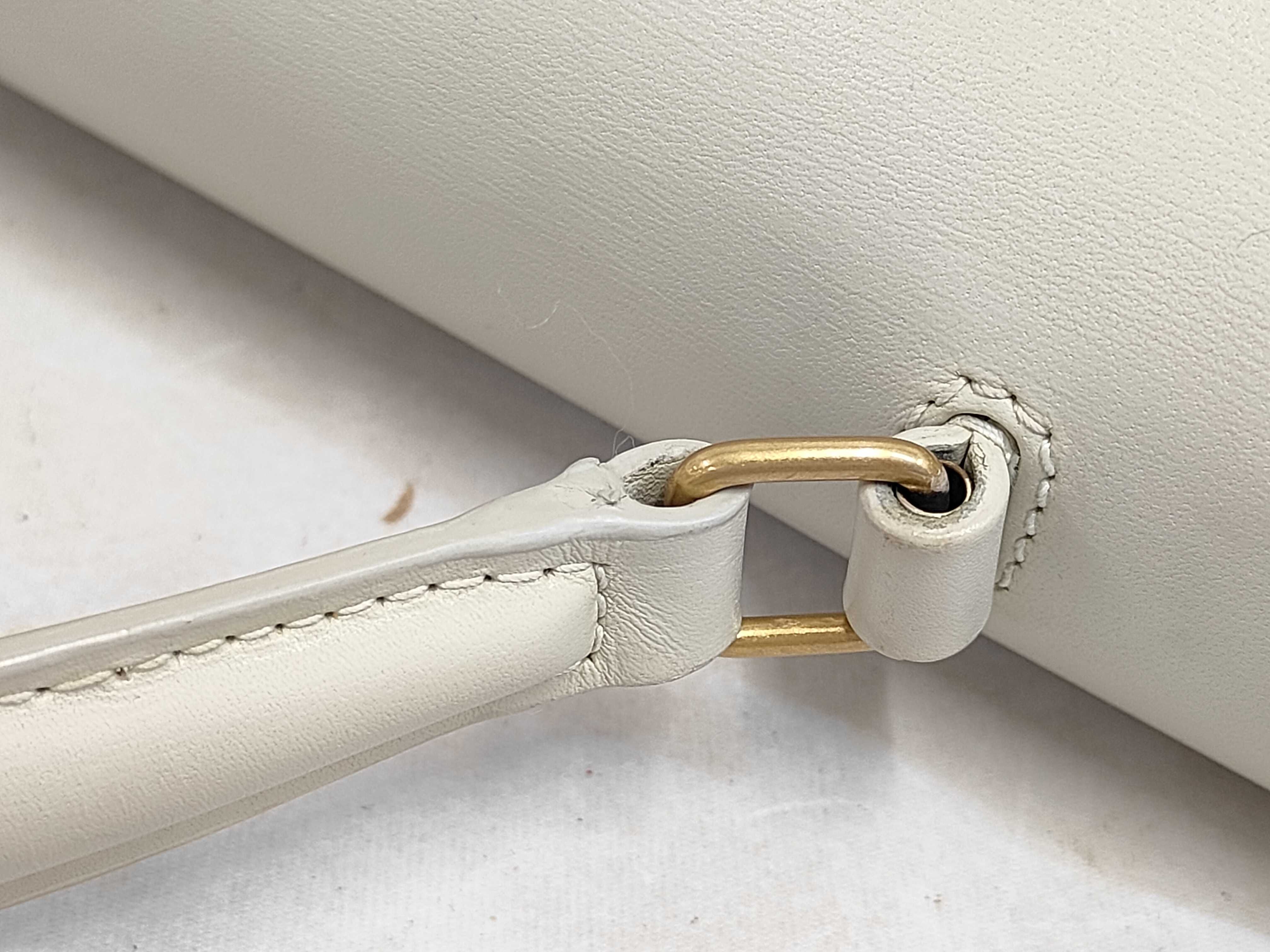 600185 Paris Cassandra Medium 2-way Shoulder Bag, Leather, Ivory — view 6
