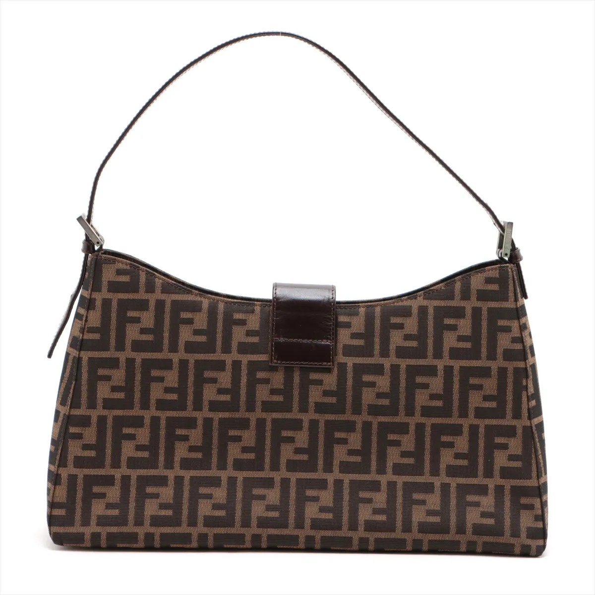 Zucca Canvas x Leather Shoulder Bag Brown — view 2