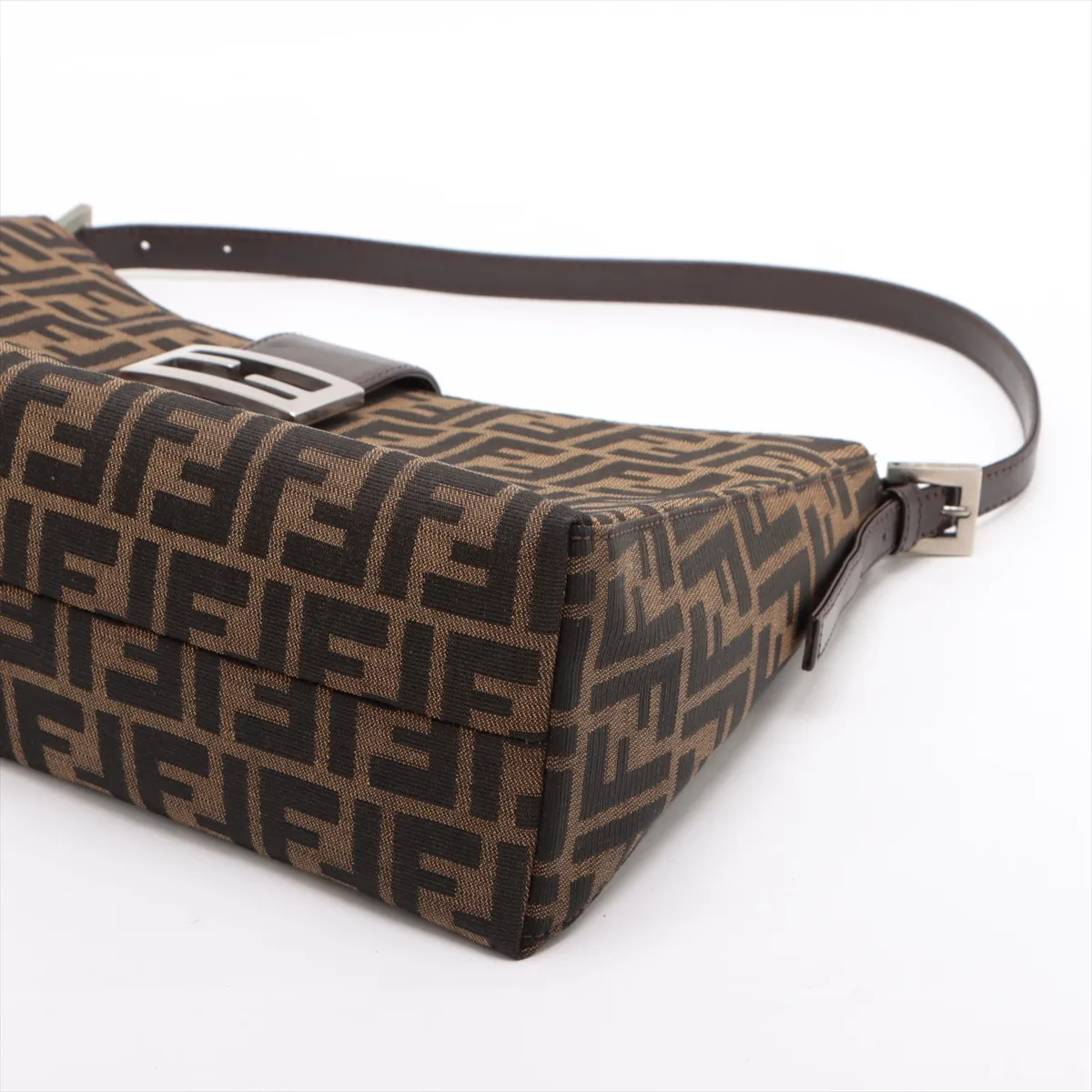 Zucca Canvas x Leather Shoulder Bag Brown — view 3