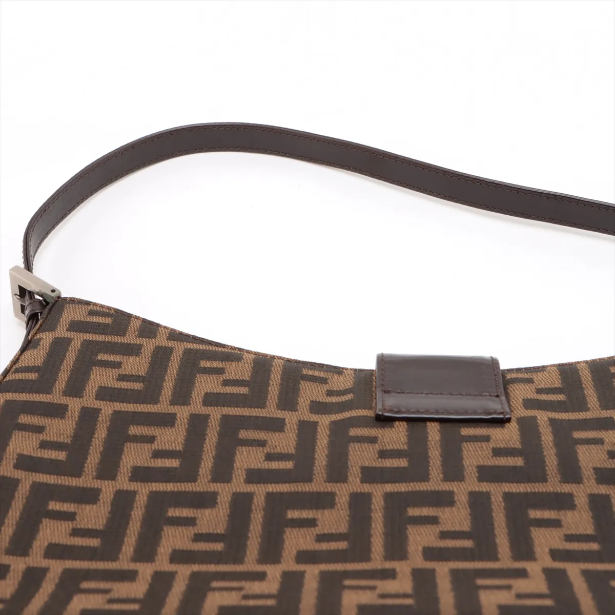Zucca Canvas x Leather Shoulder Bag Brown — view 6