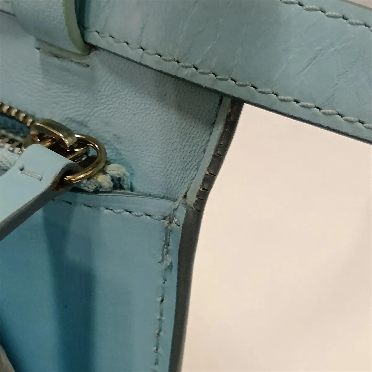 Classic Box Medium Leather Shoulder Bag, Blue — view 13