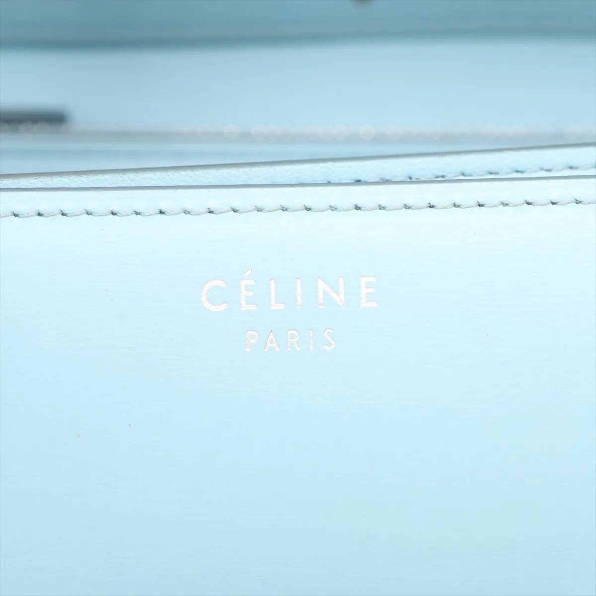 Classic Box Medium Leather Shoulder Bag, Blue — view 10