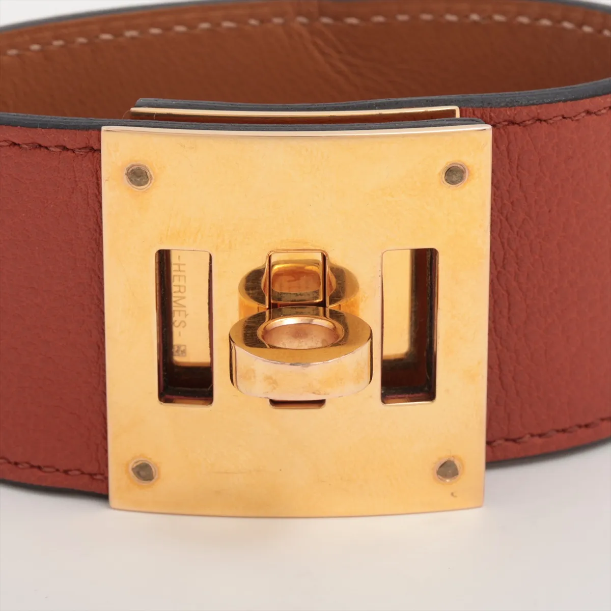 Kelly Dog X: 2016 Bracelet, GP x Leather, Brown, — view 3