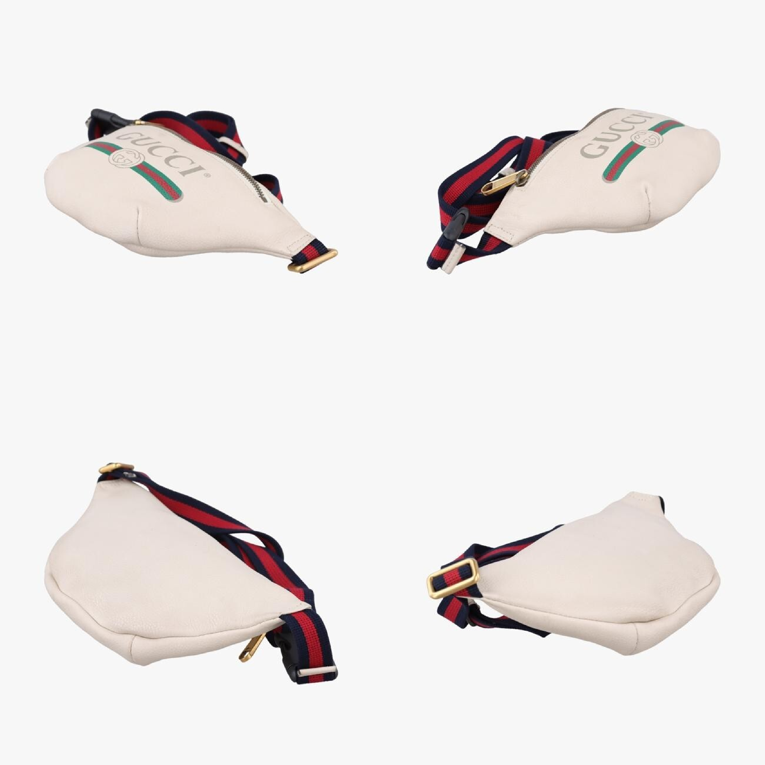 Print White Leather Waist Bag 527792 H027869056 — view 4