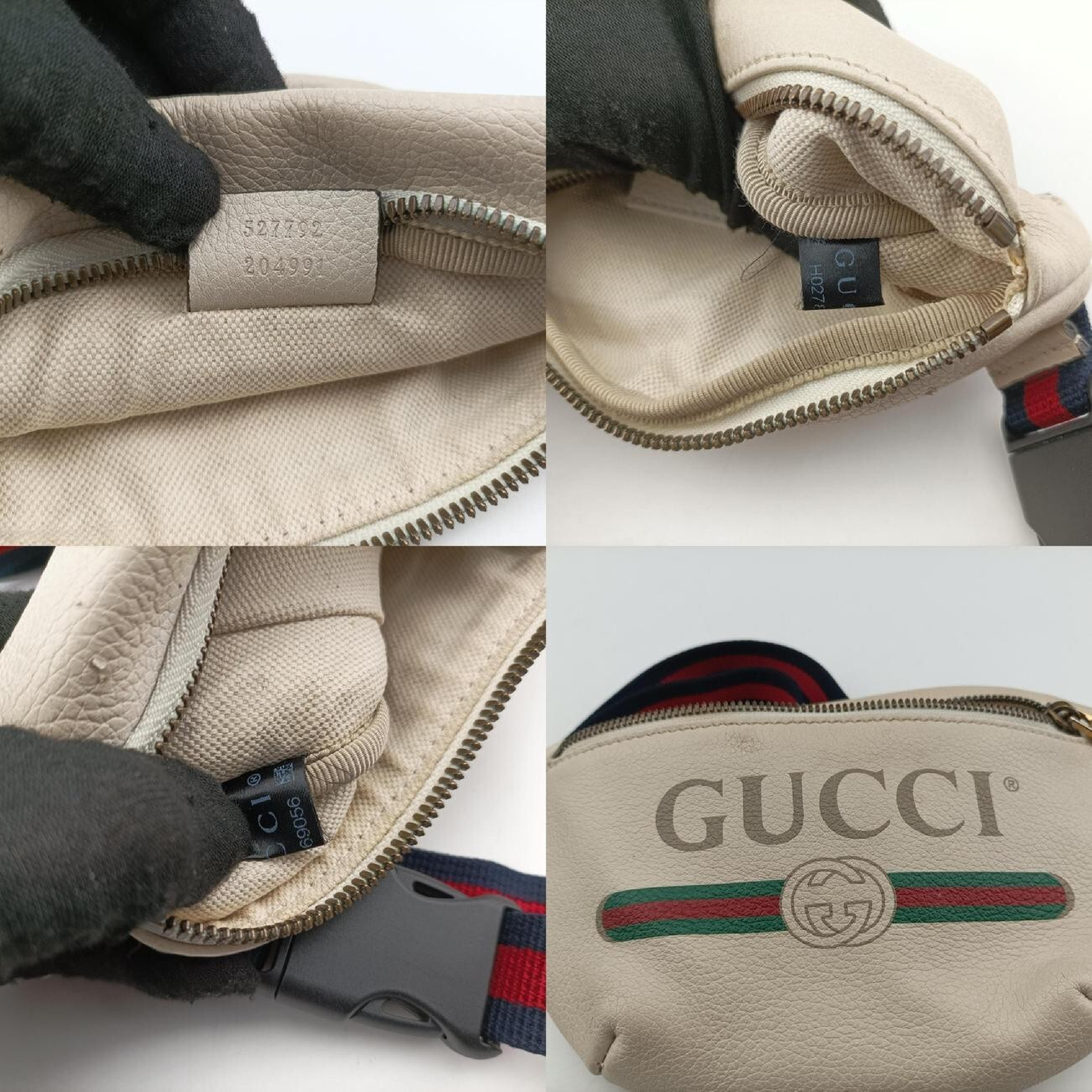 Print White Leather Waist Bag 527792 H027869056 — view 8