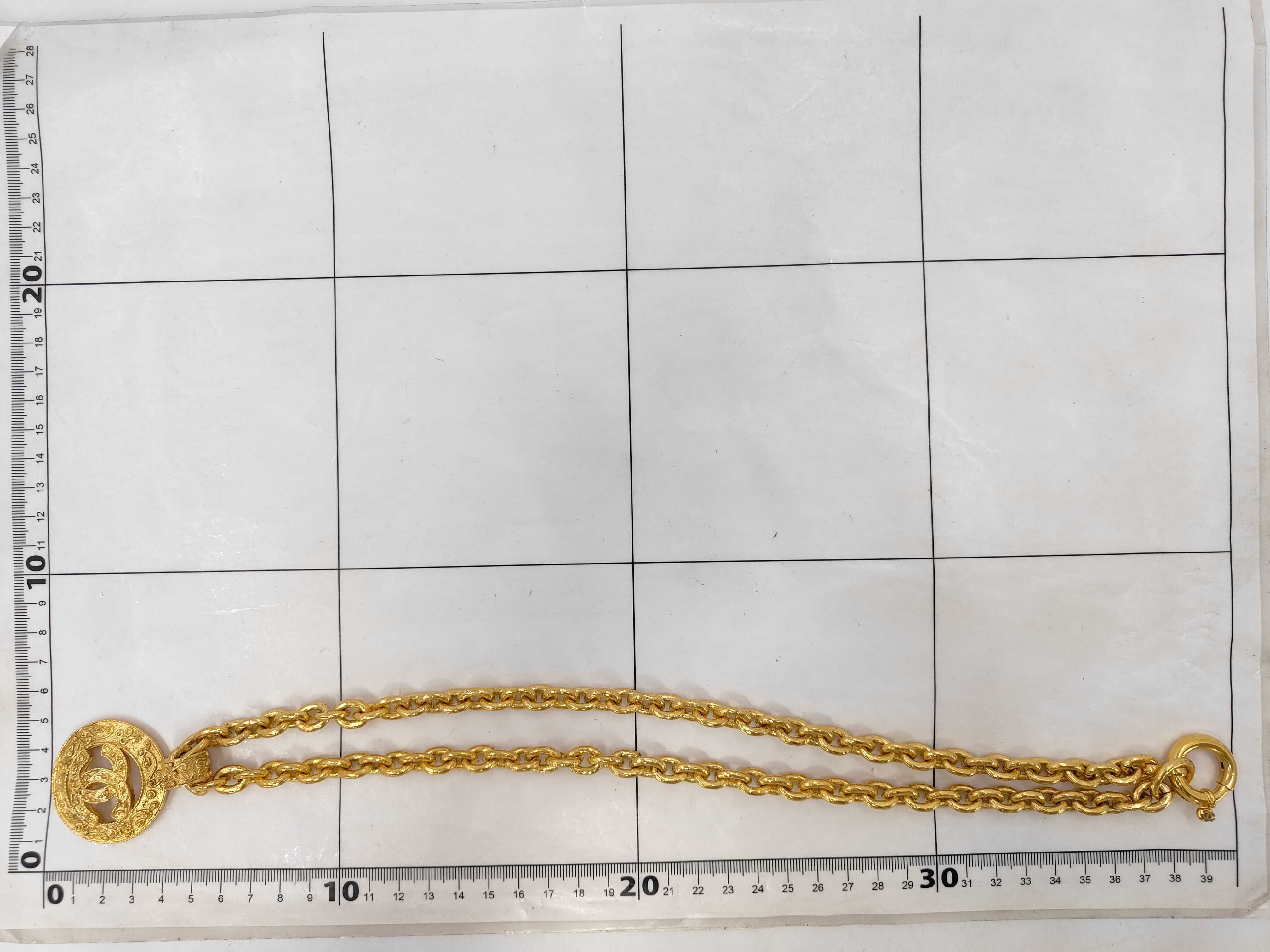 Vintage Coco Mark Round Pendant 94A Necklace — view 5