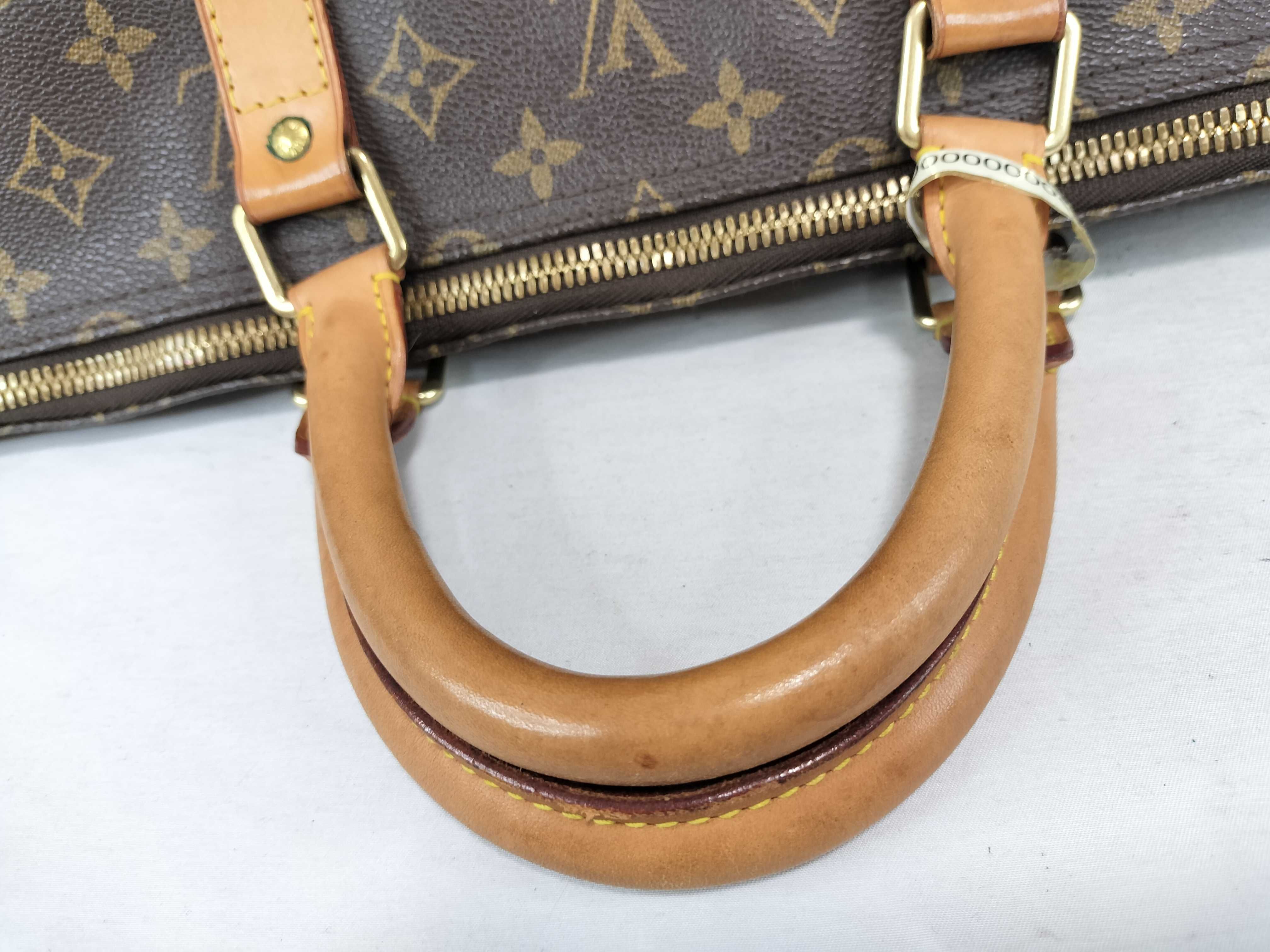 Monogram PH - Monogram Bandouliere Keepall 55 Travel Bag Brown Canvas Boston Bag — view 3