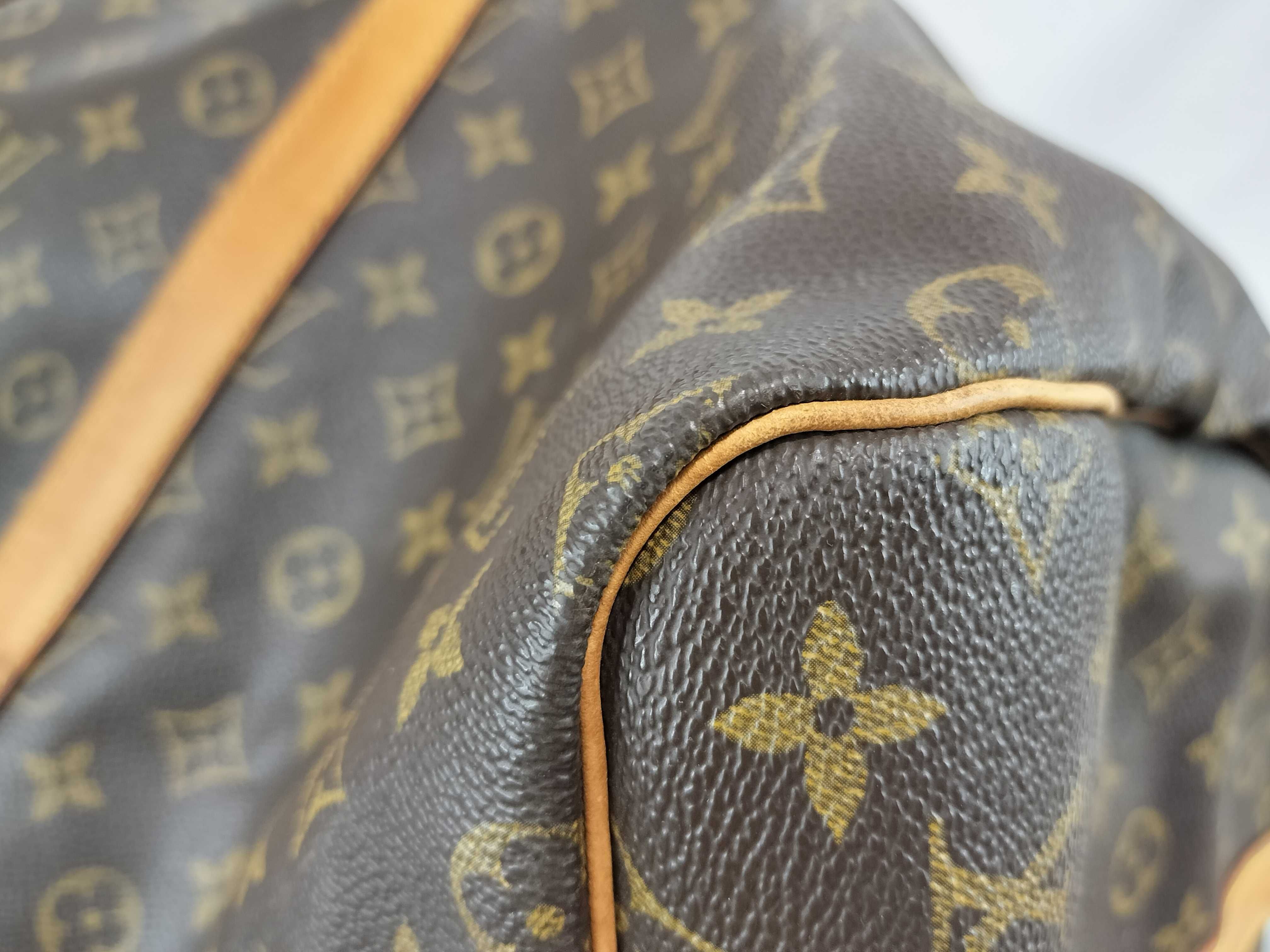Monogram PH - Monogram Bandouliere Keepall 55 Travel Bag Brown Canvas Boston Bag — view 7