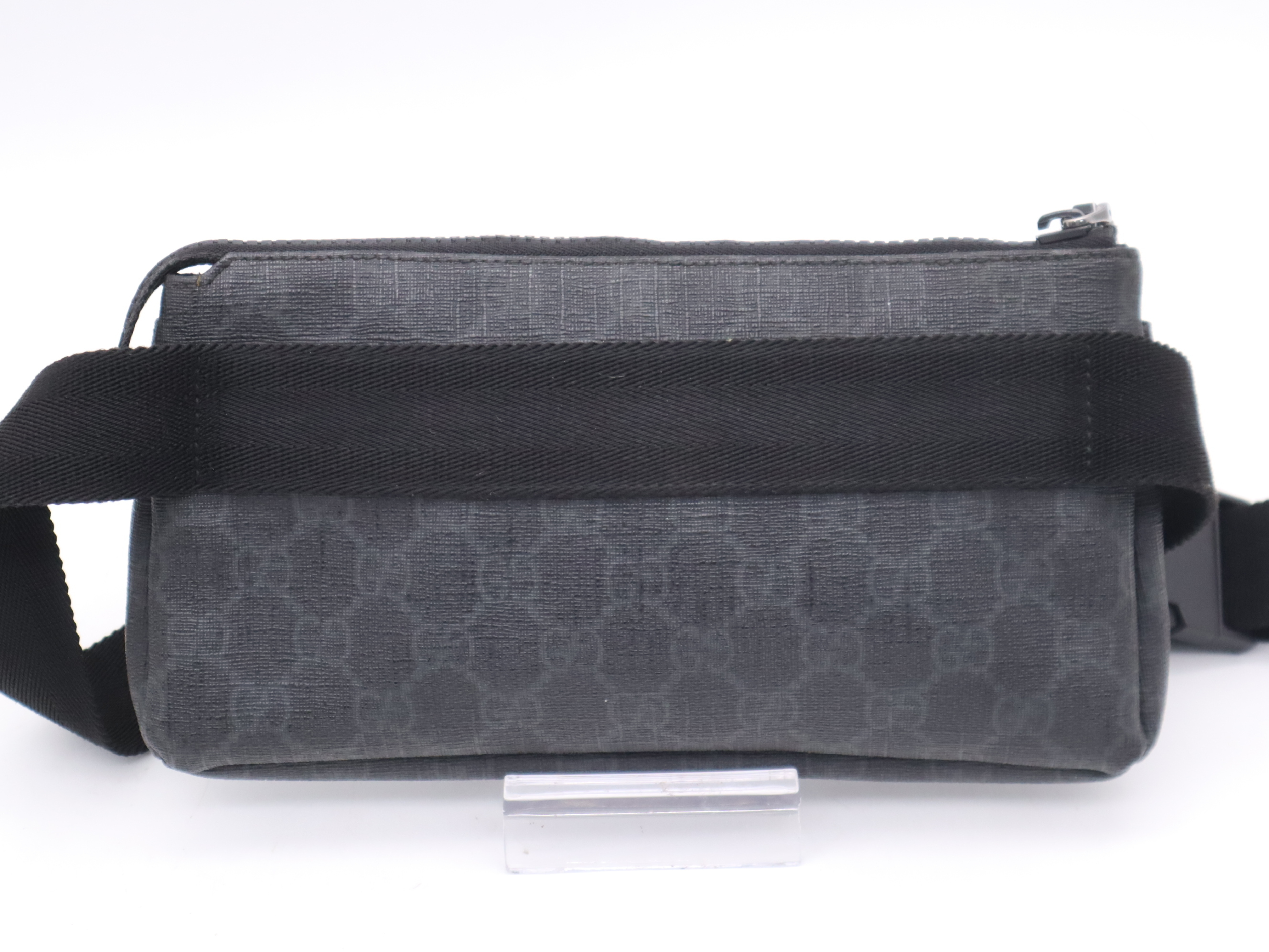 161833 GG Supreme Body Bag, Black, Silver Hardware, Waist Bag — view 2