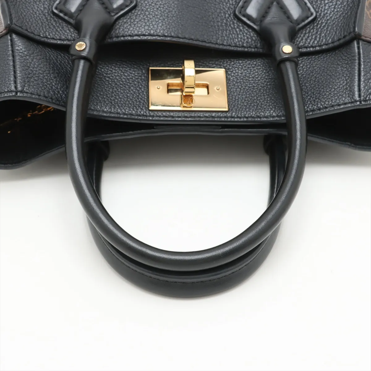 Monogram On My Side PM M57728 Black x Brown RFID reaction available — view 5