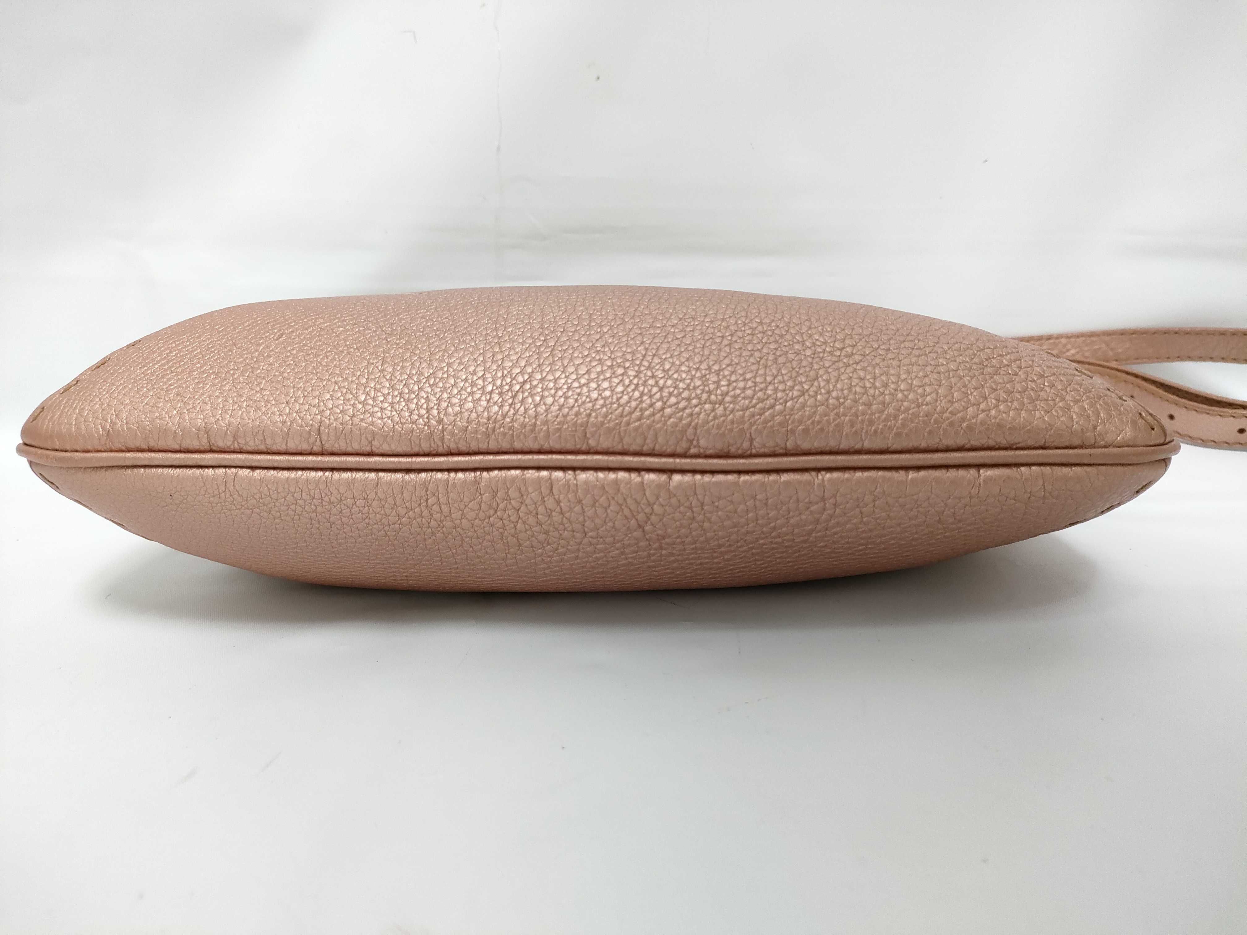 Selleria Pink Gold Leather Shoulder Bag — view 3