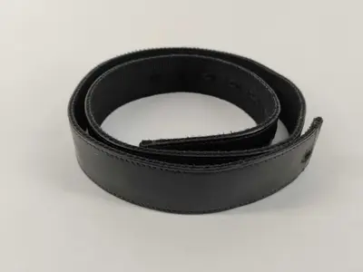 Christian Black Canvas Leather Reversible Belt (Buckle not included)