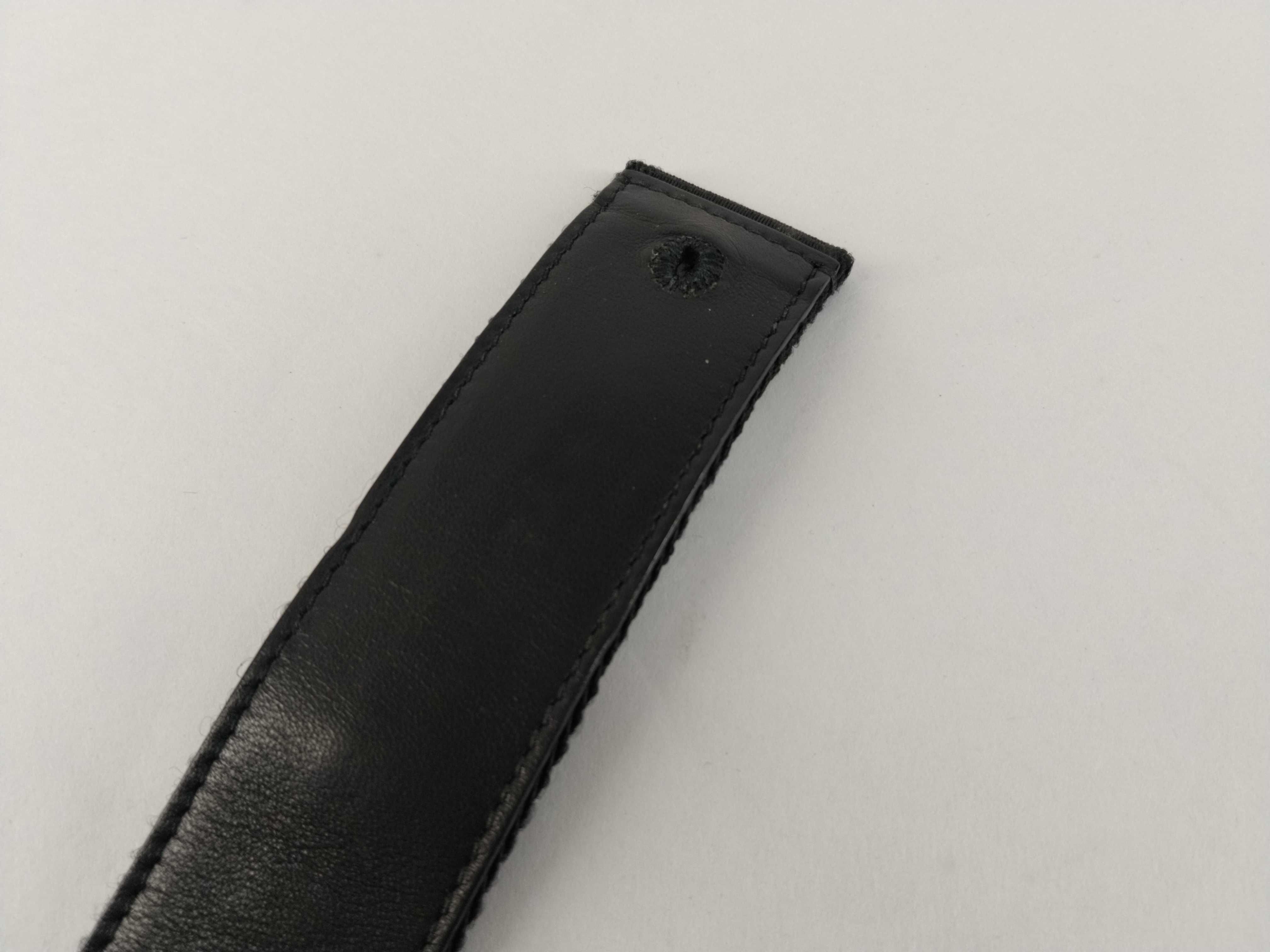 Christian Black Canvas Leather Reversible Belt (Buckle not included) — view 6
