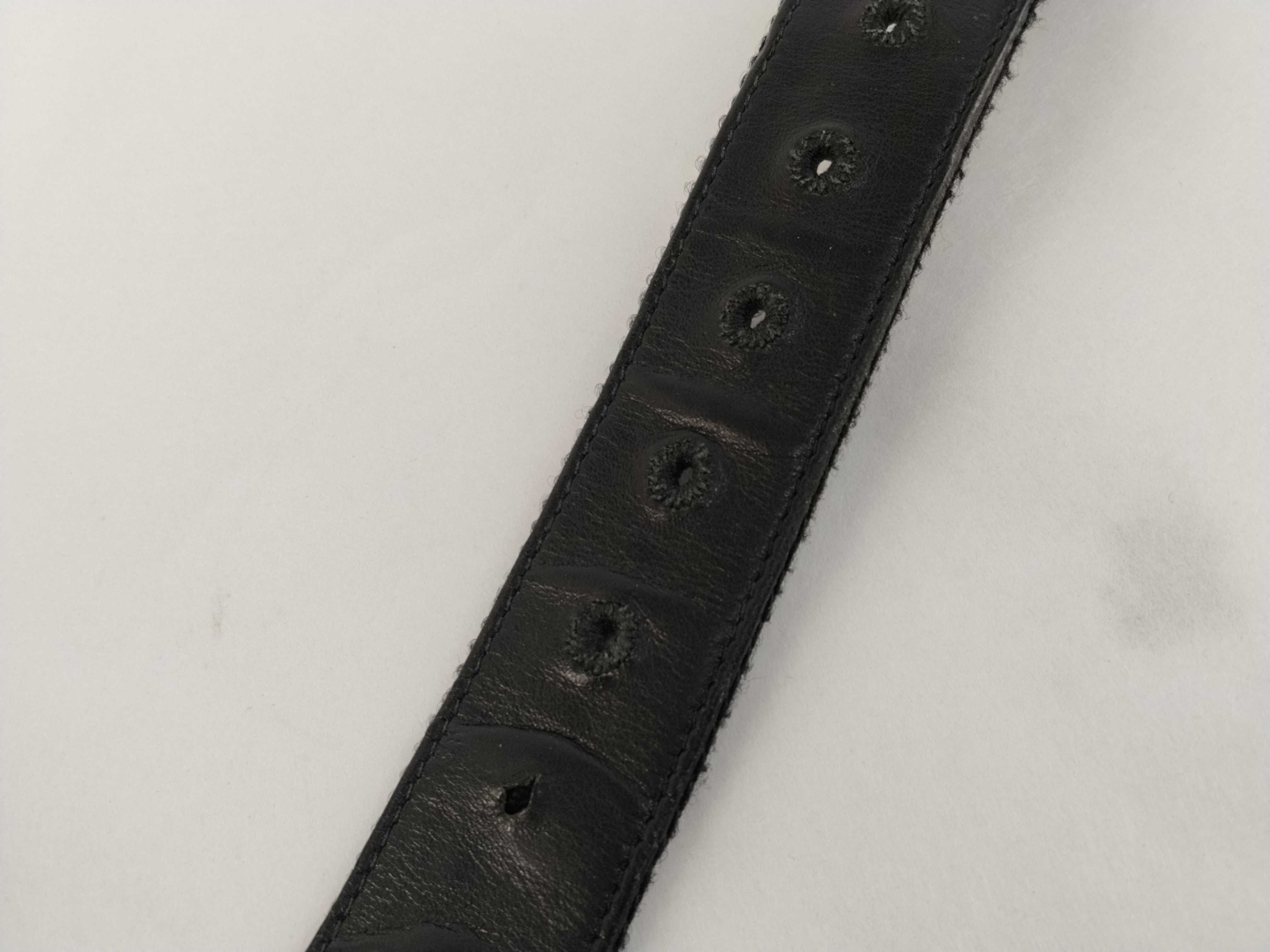 Christian Black Canvas Leather Reversible Belt (Buckle not included) — view 8