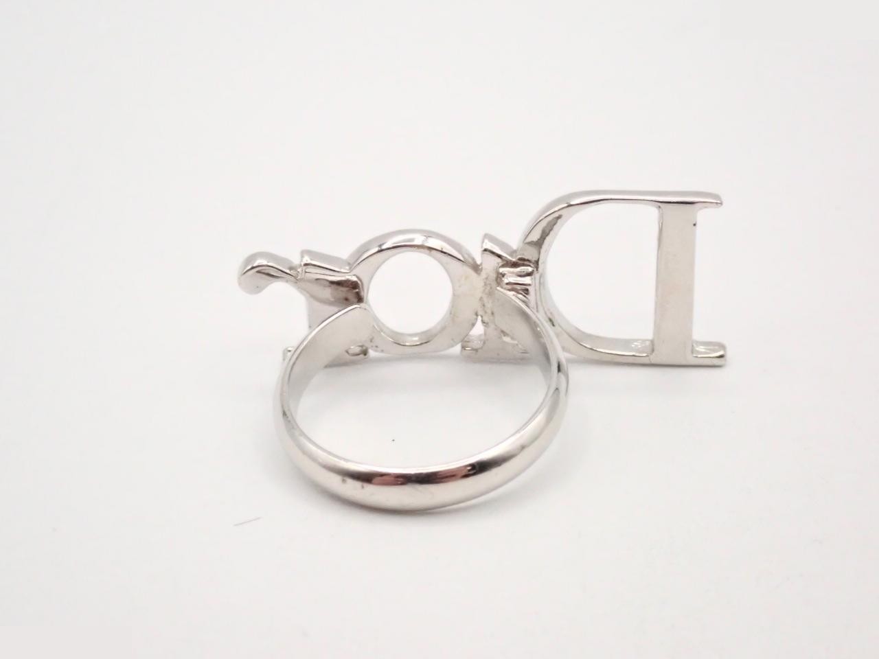 Logo Silver Ring with Rhinestones #10 — view 2