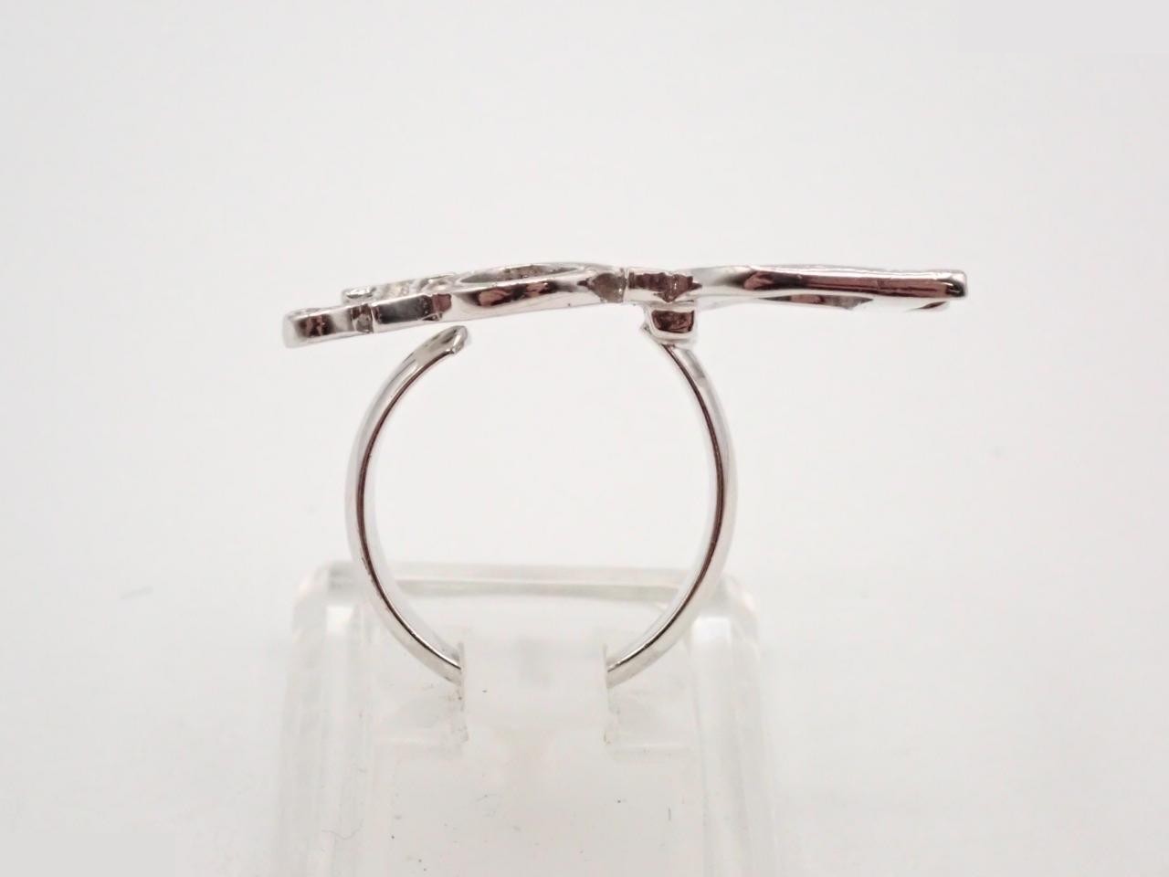 Logo Silver Ring with Rhinestones #10 — view 3