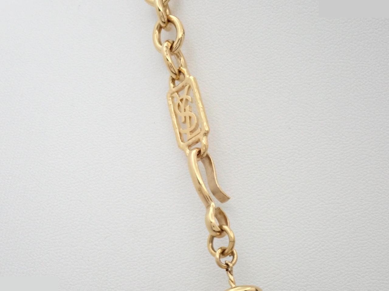 Other lines: Precious metal necklace, ball design, brown, chain approximately 50cm. — view 2
