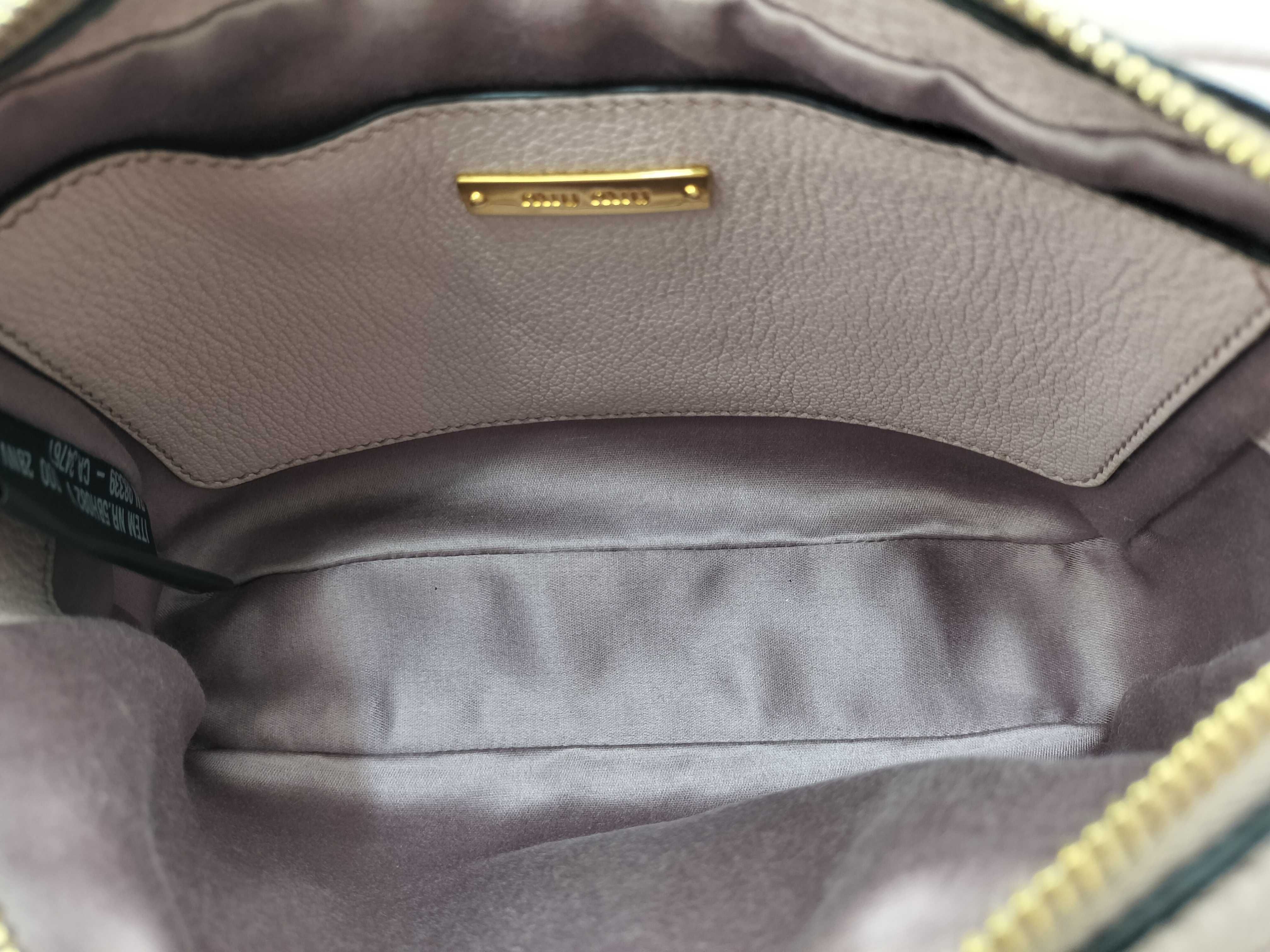 shoulder bag (5BH082) with fur trim, leather accents, ribbon detail, gold hardware, and satin lining. Includes guarantee card and dust bag. — view 12