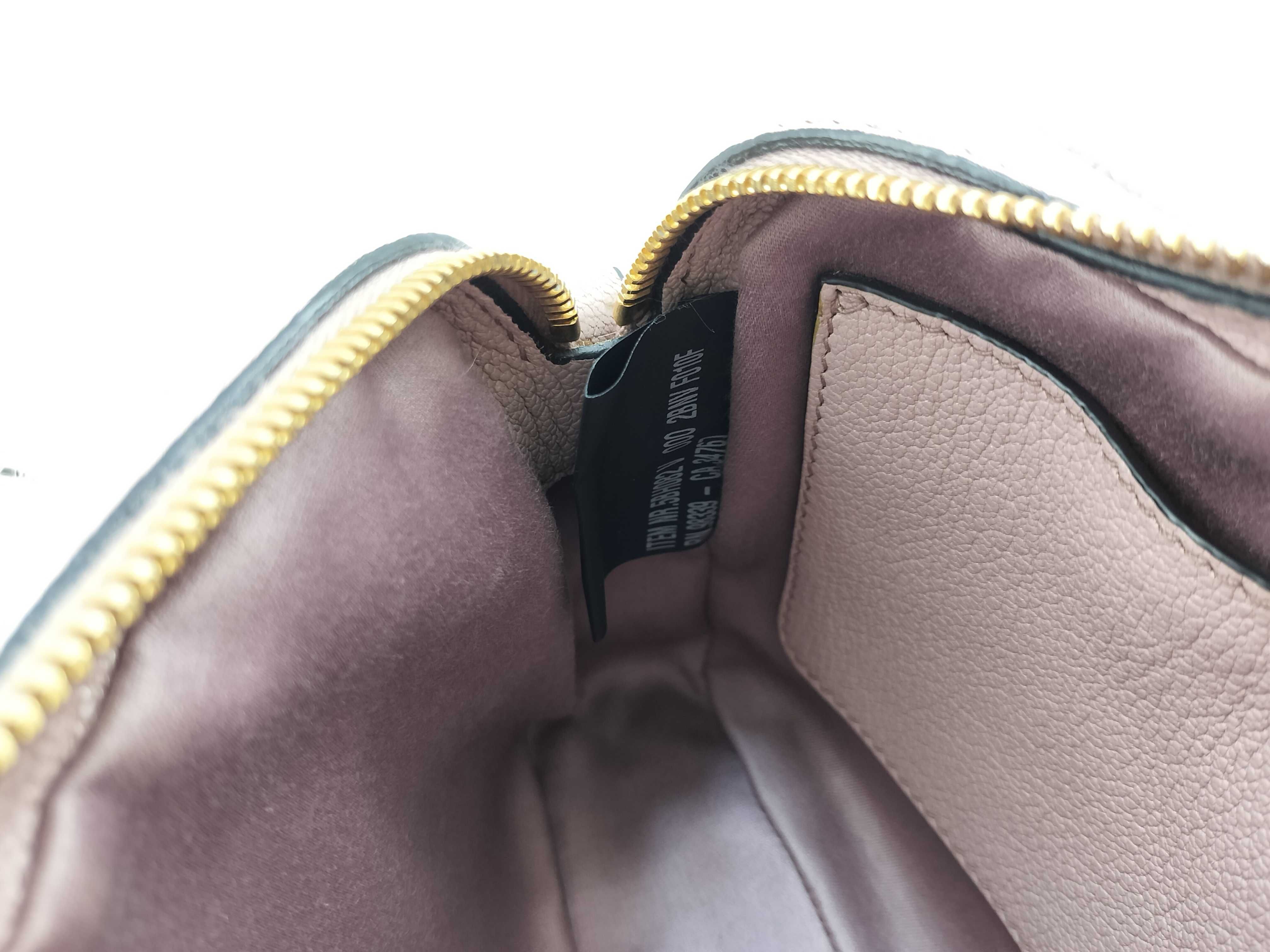shoulder bag (5BH082) with fur trim, leather accents, ribbon detail, gold hardware, and satin lining. Includes guarantee card and dust bag. — view 13