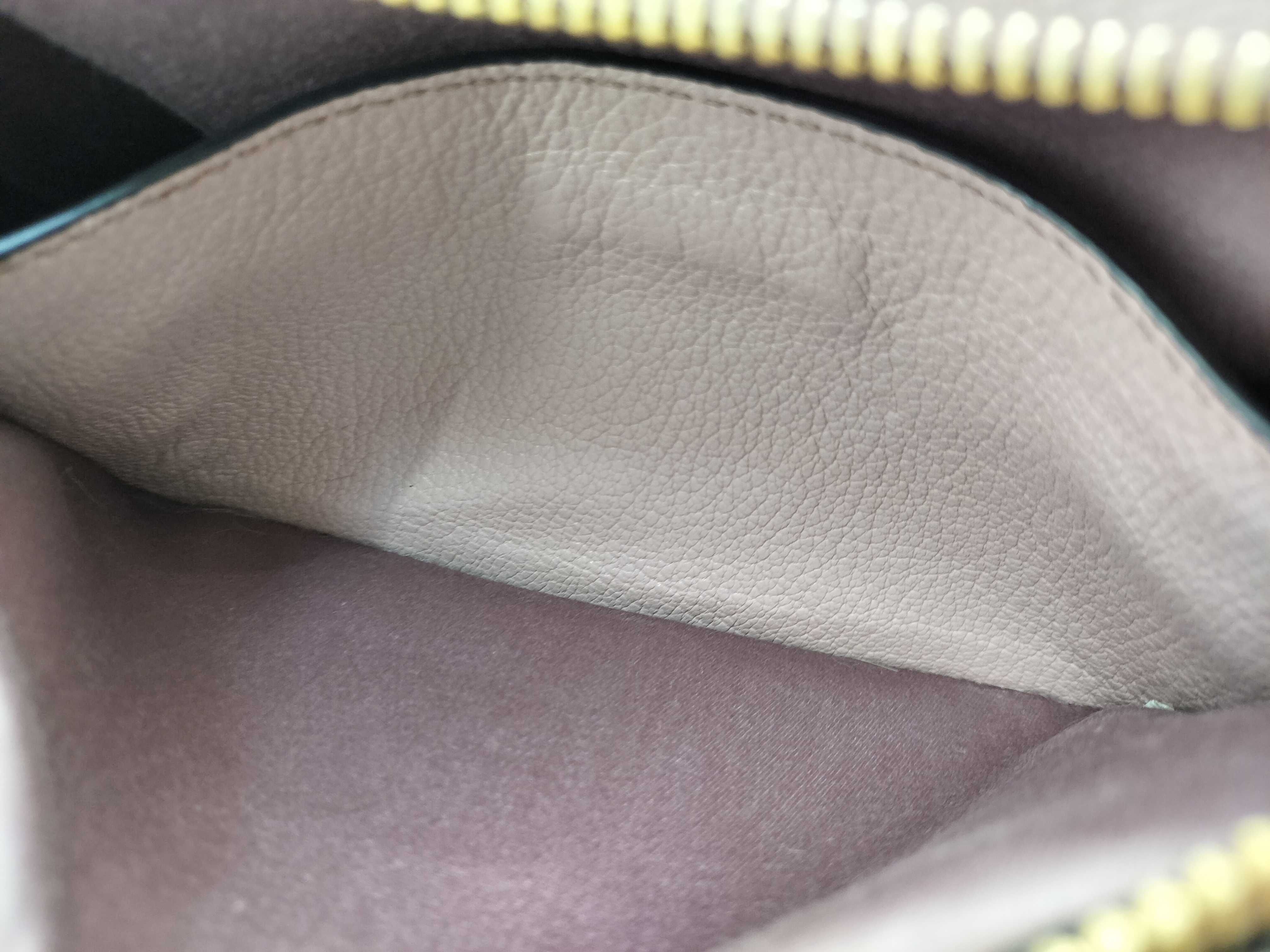 shoulder bag (5BH082) with fur trim, leather accents, ribbon detail, gold hardware, and satin lining. Includes guarantee card and dust bag. — view 15