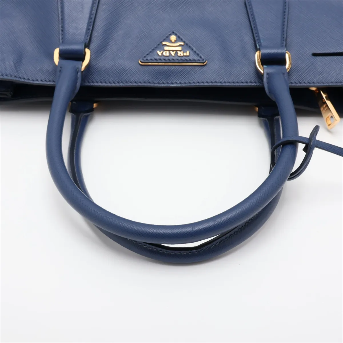Saffiano Galleria Leather 2-Way Handbag, Blue — view 5