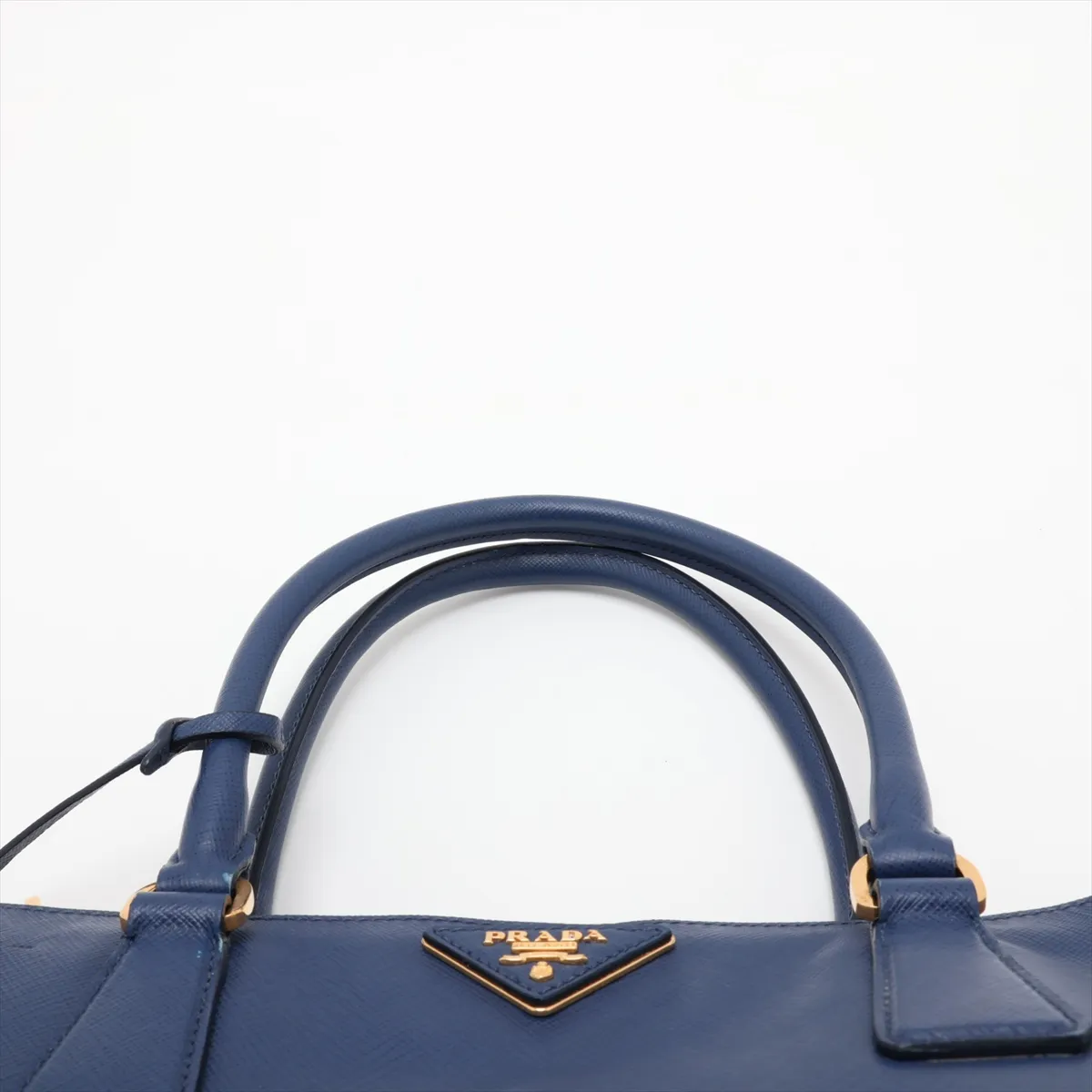 Saffiano Galleria Leather 2-Way Handbag, Blue — view 6
