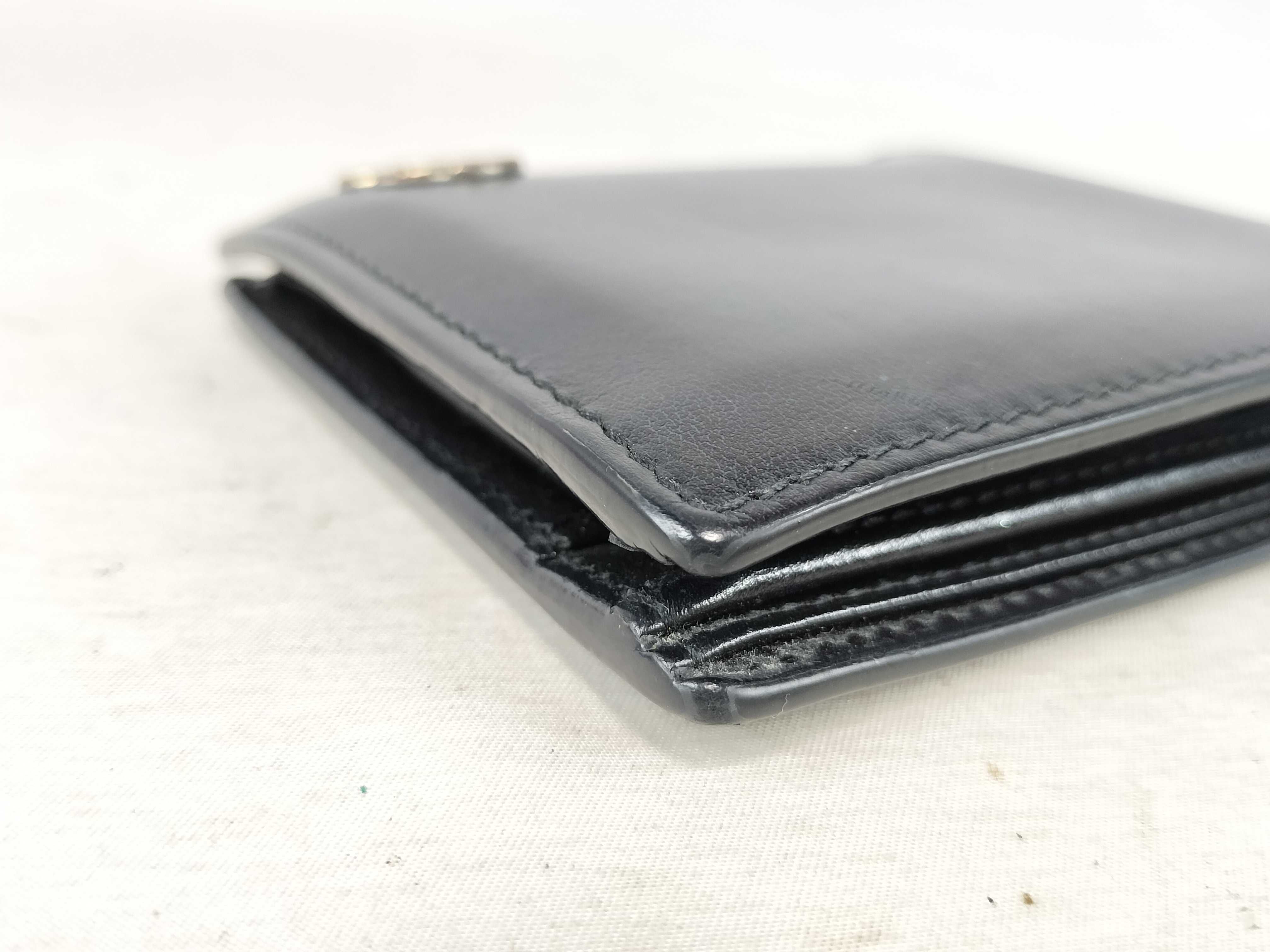 GG Marmont Bi-fold Wallet, Black Leather, Double G — view 13